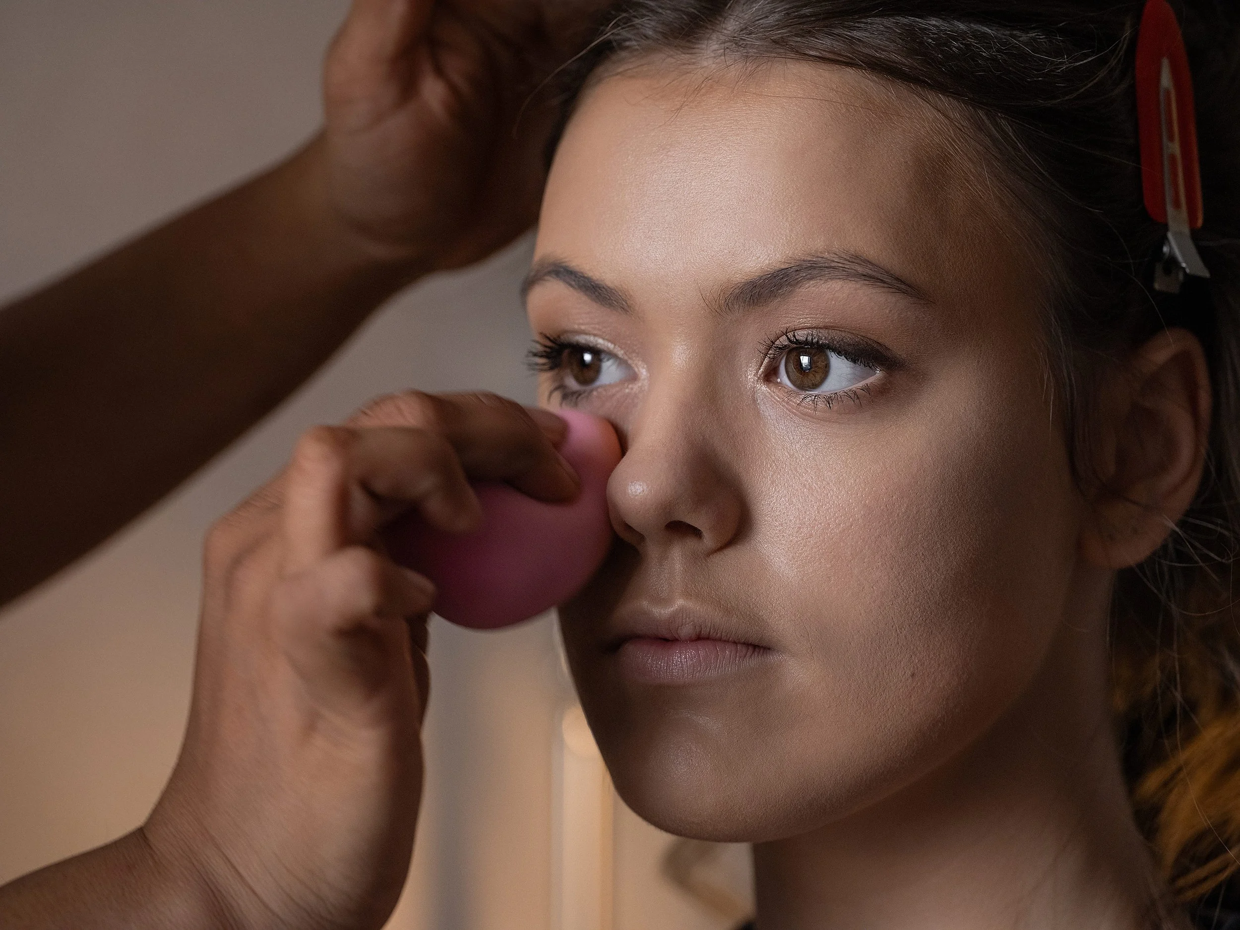 Makeup session, wedding