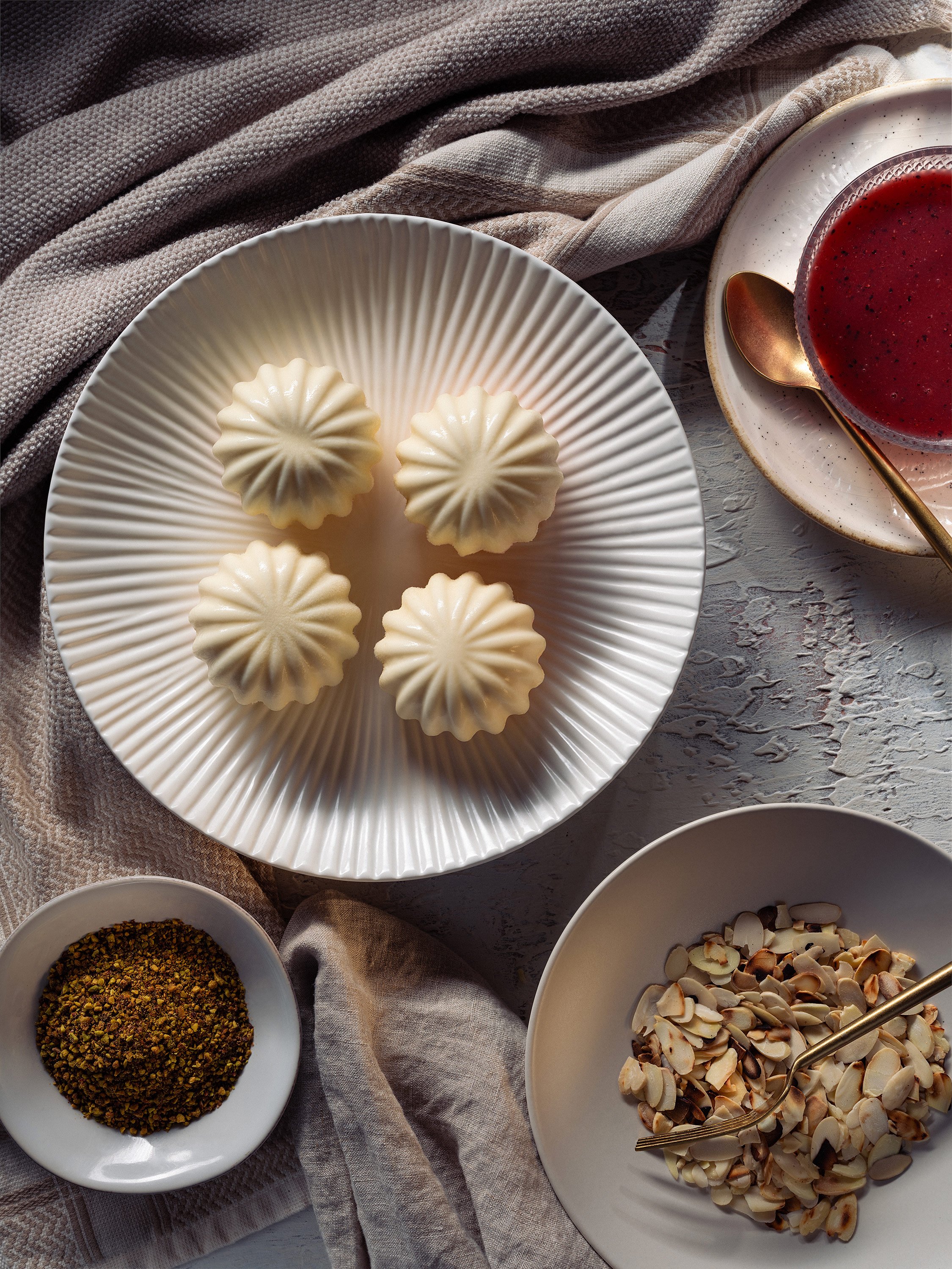 Prepping Panna Cottas