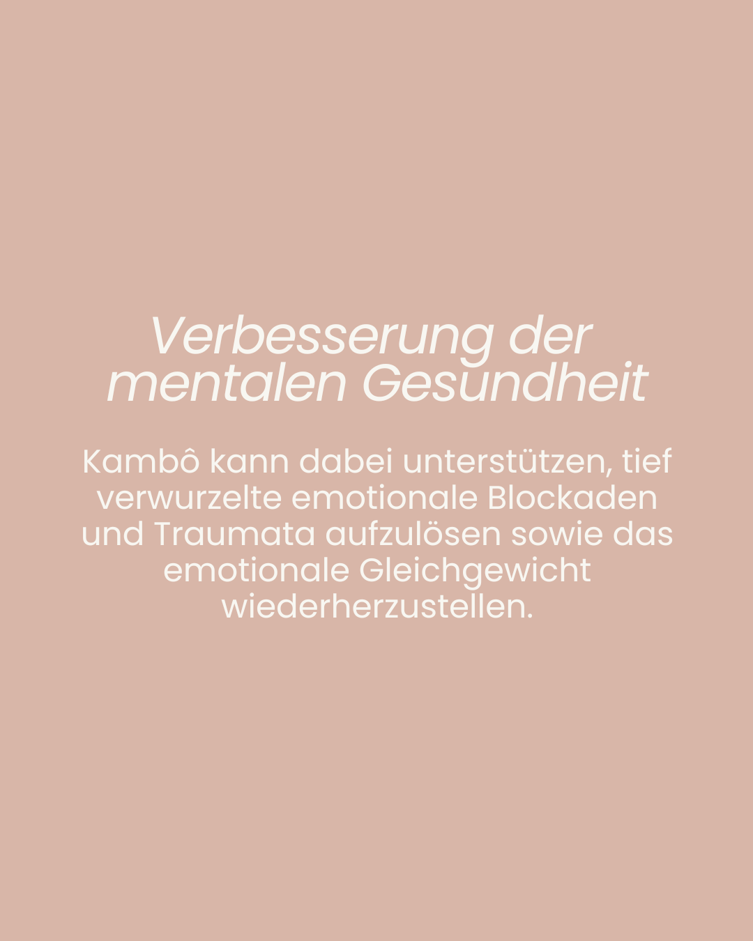 Verbesserung der mentalen Gesundheit