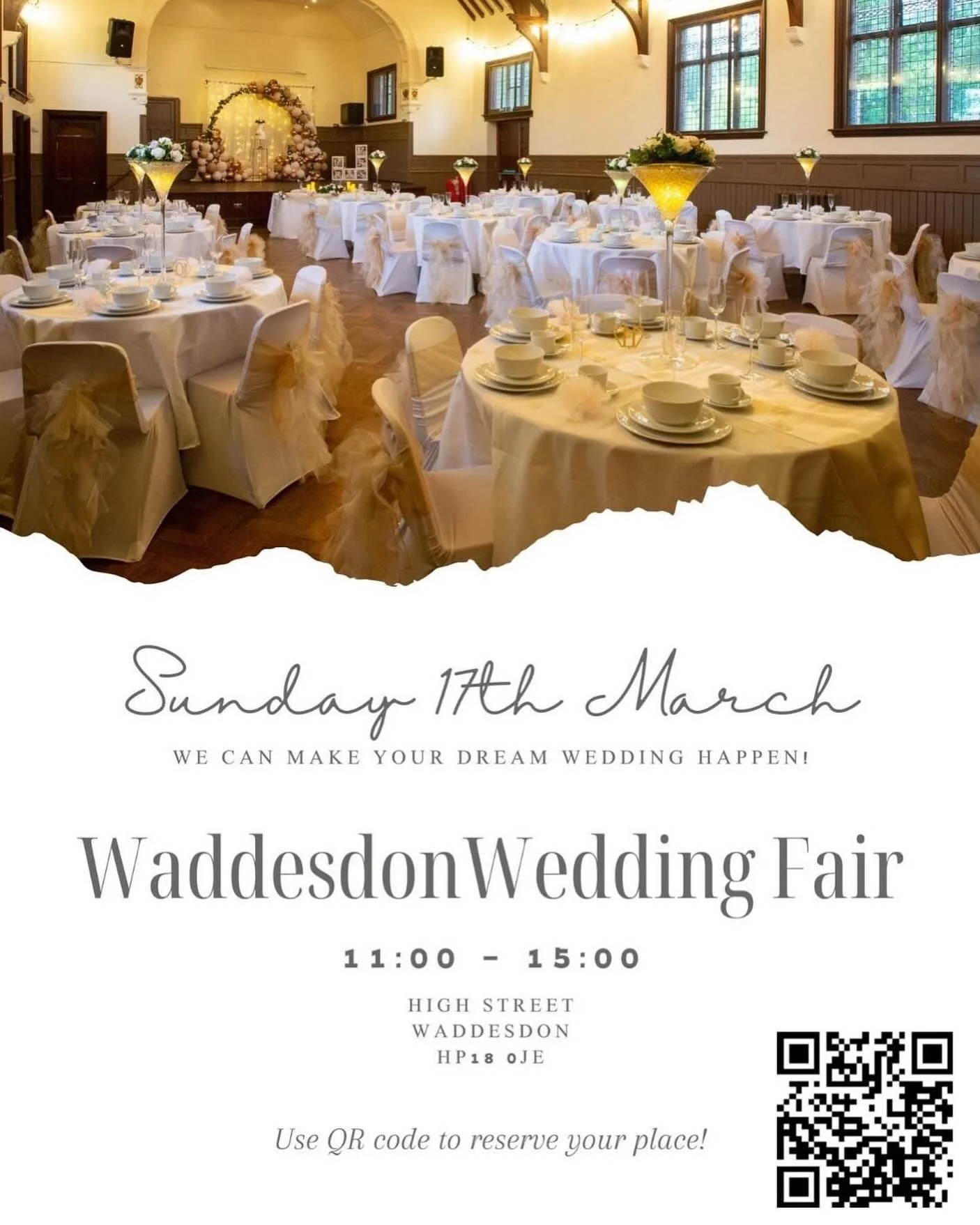 We will be at the Waddesdon Hall Wedding Fair this Sunday! Come along between 11:00 - 15:00 for great inspiration and ideas for your big day. We will have a display of our decor, which is sure to add that extra glamour for your big day! #wedding #wed