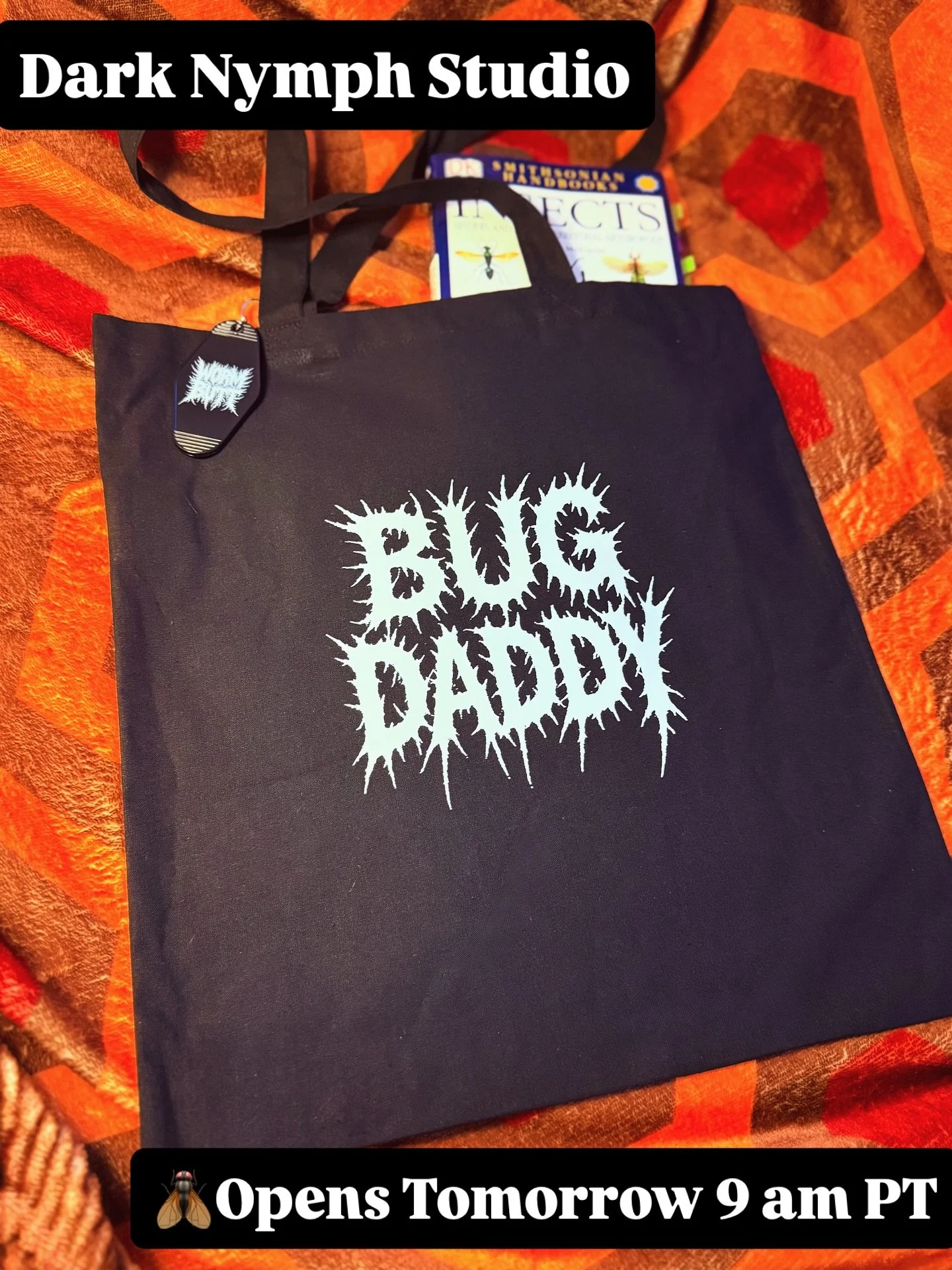 You either are the Bug Daddy, or you fear the Bug Daddy🪲
For the ones who can name at least three species of beetle off the top of their head and still look good doing it.

Limited availability TOMORROW at Dark Nymph Studio.
Link in bio before they 