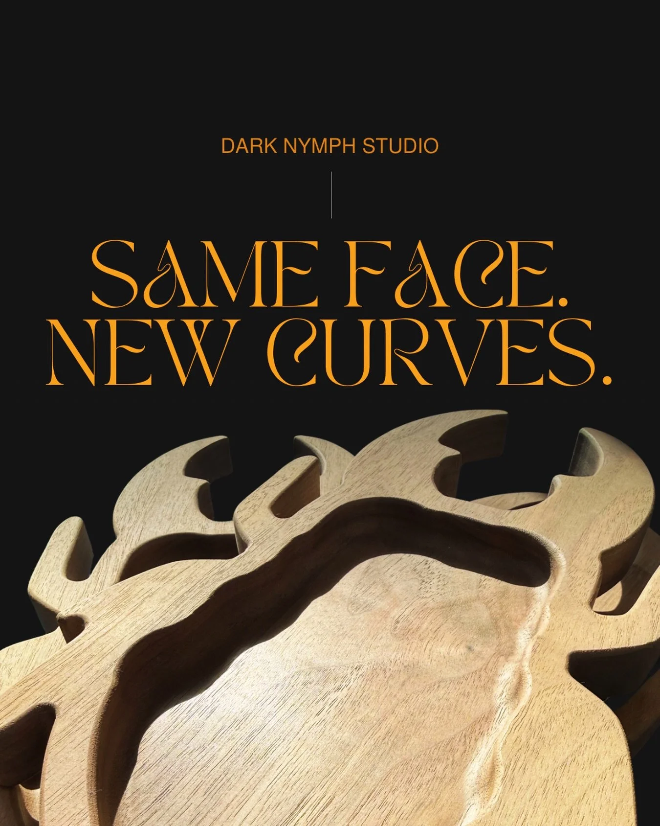 You&rsquo;ve seen this silhouette before&hellip; just not like this.
What&rsquo;s coming isn&rsquo;t new, only transformed.

Coming soon ✨🤫

🪱sculptural wood decor, carved wood tray, organic curves, modern gothic home decor, artistic wood objects, 