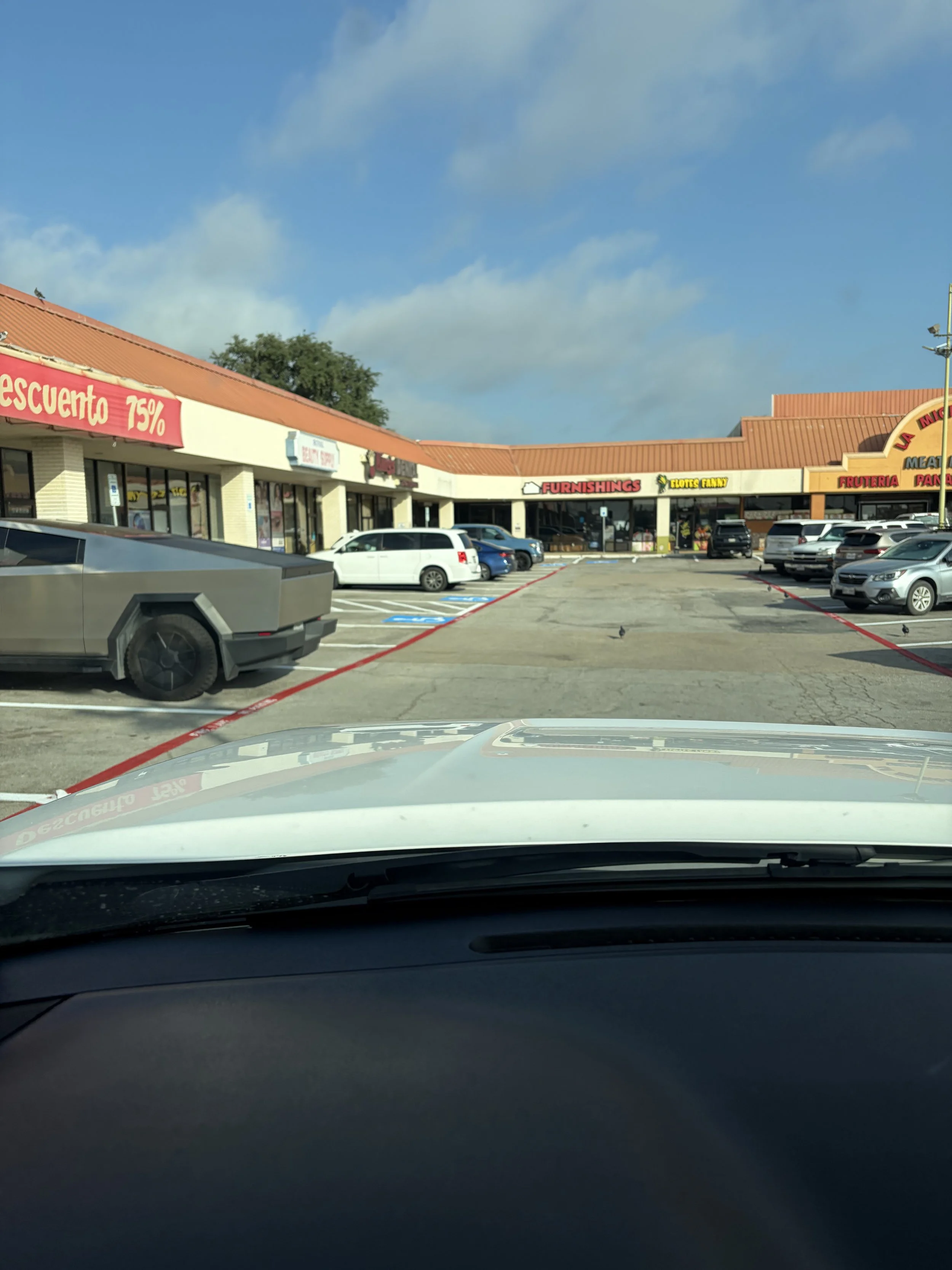 Commercial parking lot restripe with ADA parking space markings