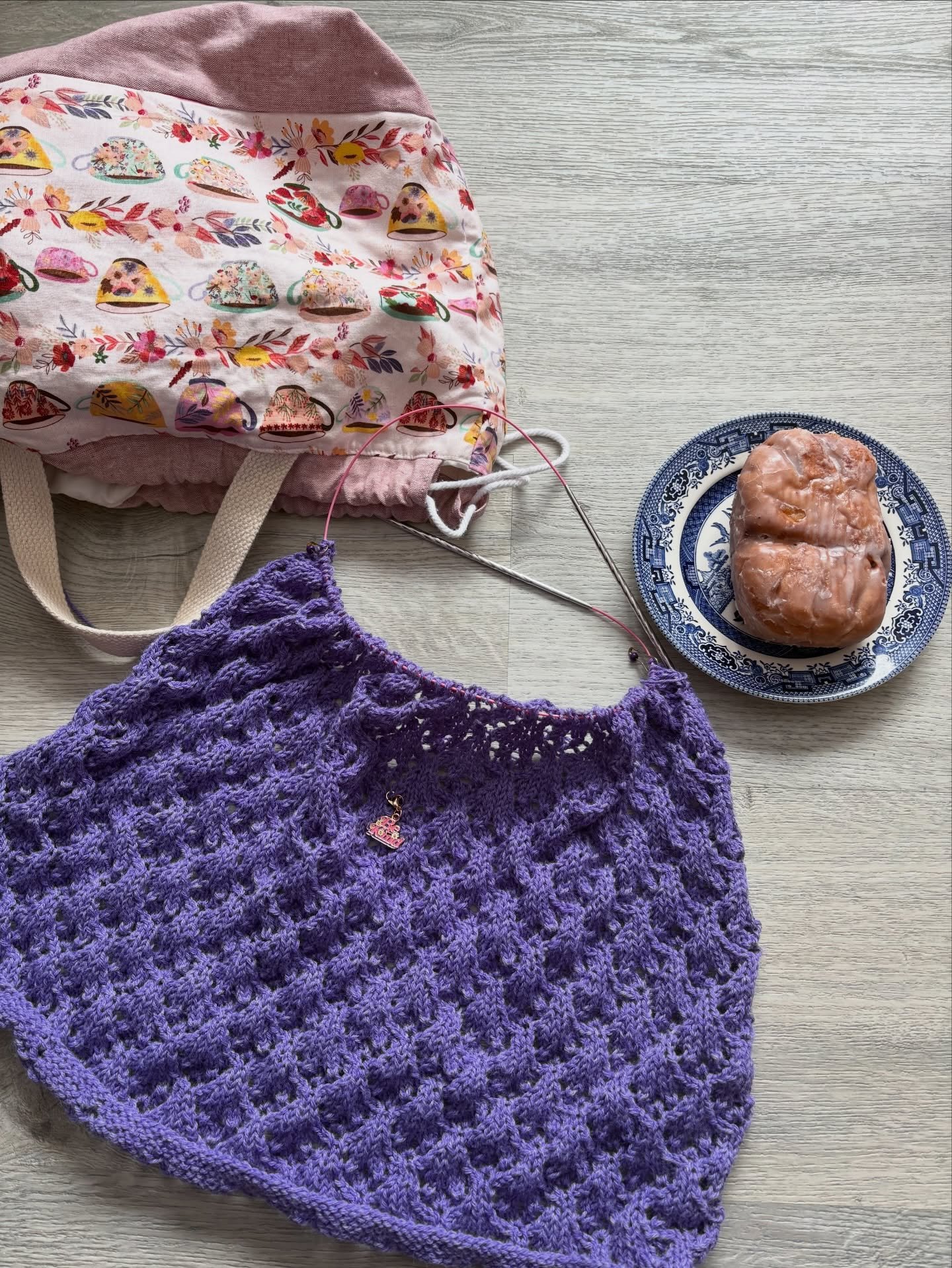 Working on a Wrapped in Love Shawl.

Recently I had an order for 3 Wrapped in Love Shawls to wrap a family who&rsquo;s experienced a loss, in love. These prayer shawls will be going to children, &amp; it&rsquo;s an honour for me to knit these special