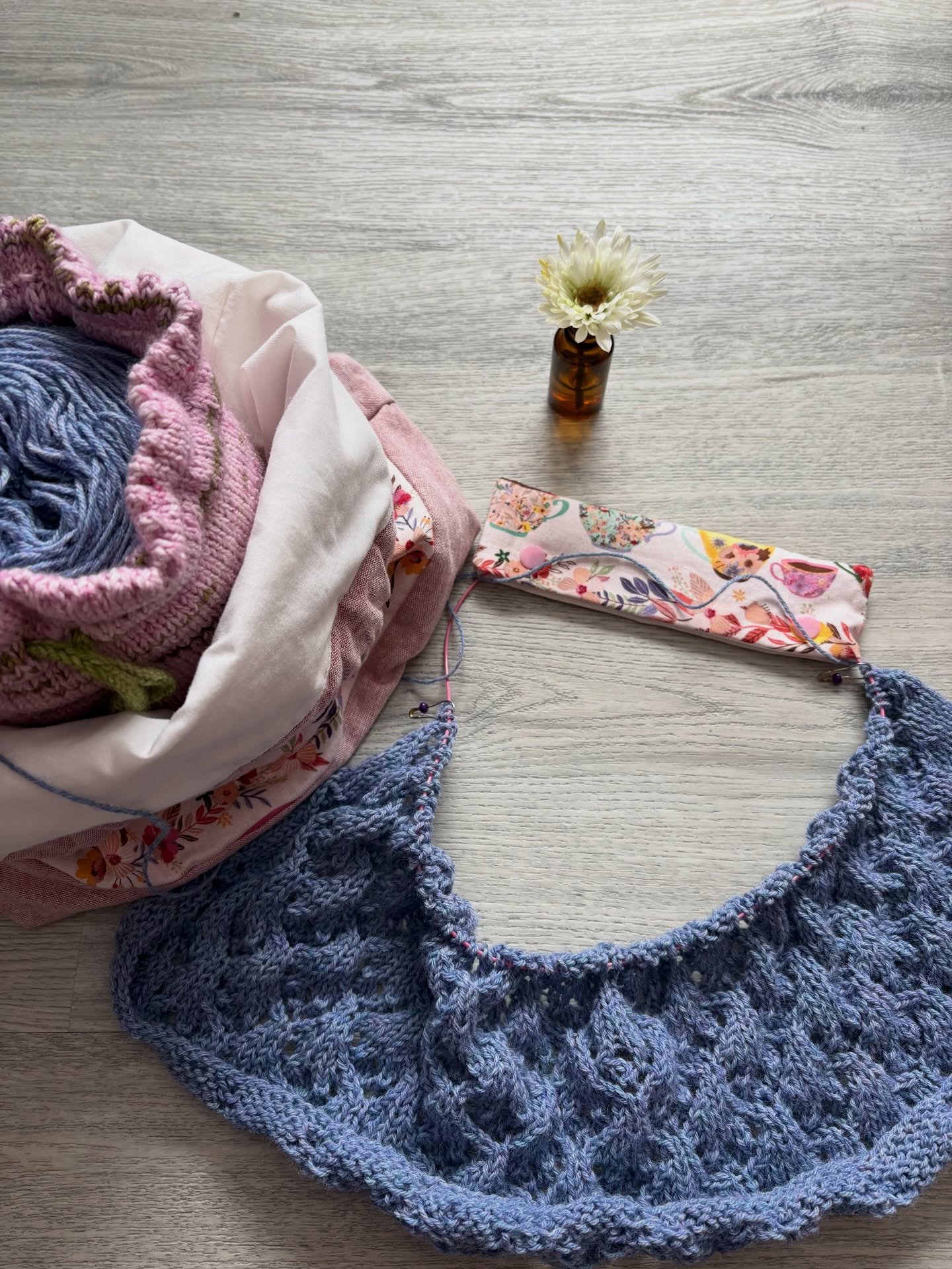 The third Wrapped in Love Shawl ordered for some very special people. I can&rsquo;t wait to see this one finished. The colour is beautiful. #avonleaknits #wrappedinloveshawl