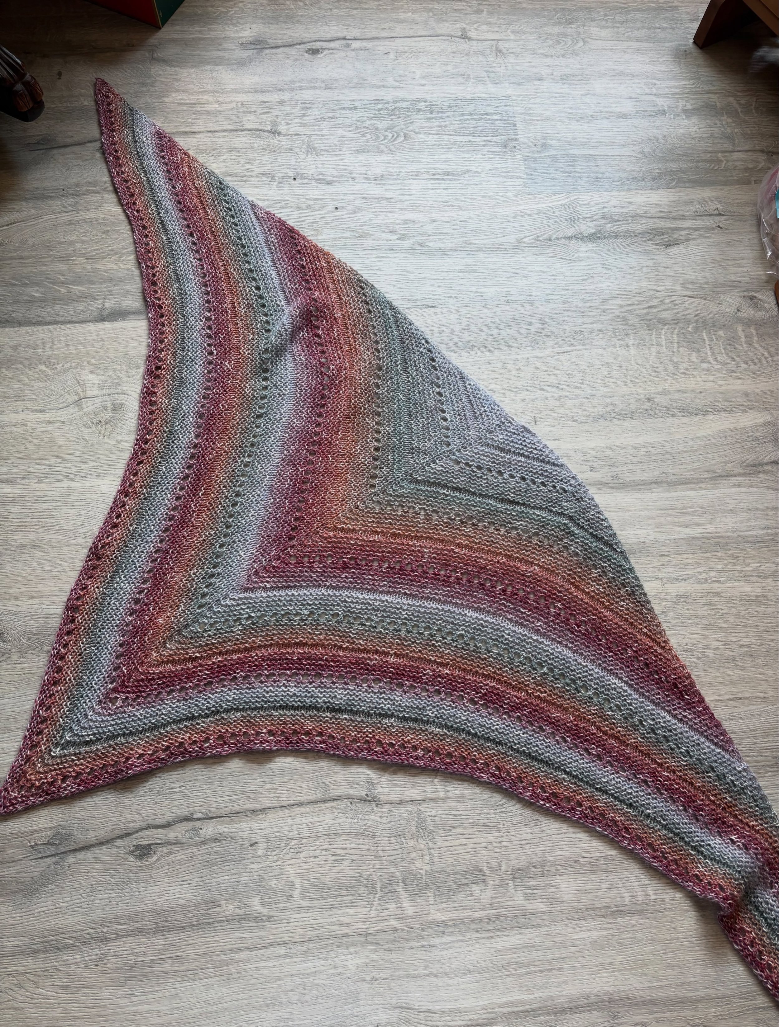 I love the simplicity of a top down garter stitch shawl with a little detail. 

The Lakeside Shawl does just that. It&rsquo;s perfect for those big skeins of yarn (which is what I used), or a combo of yarn you have for a shawl. 

Yarn: Katia Concept 