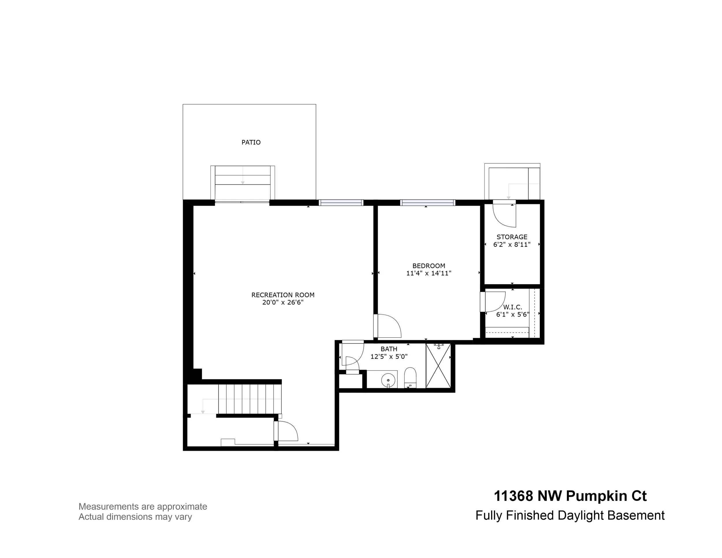 11368 NW Pumpkin Ct - Daylight Basement Floor Plan
