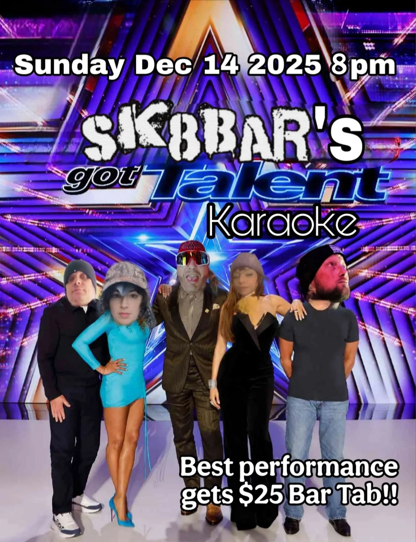 Tonight is the night!  Drinks and karaoke!  8pm.  Best performance gets a $25 bar tab.