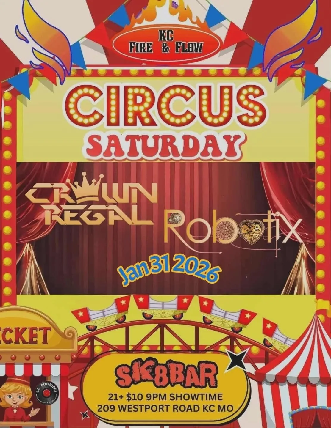 Circus Saturday Rave after the show tonight!  9pm start.
