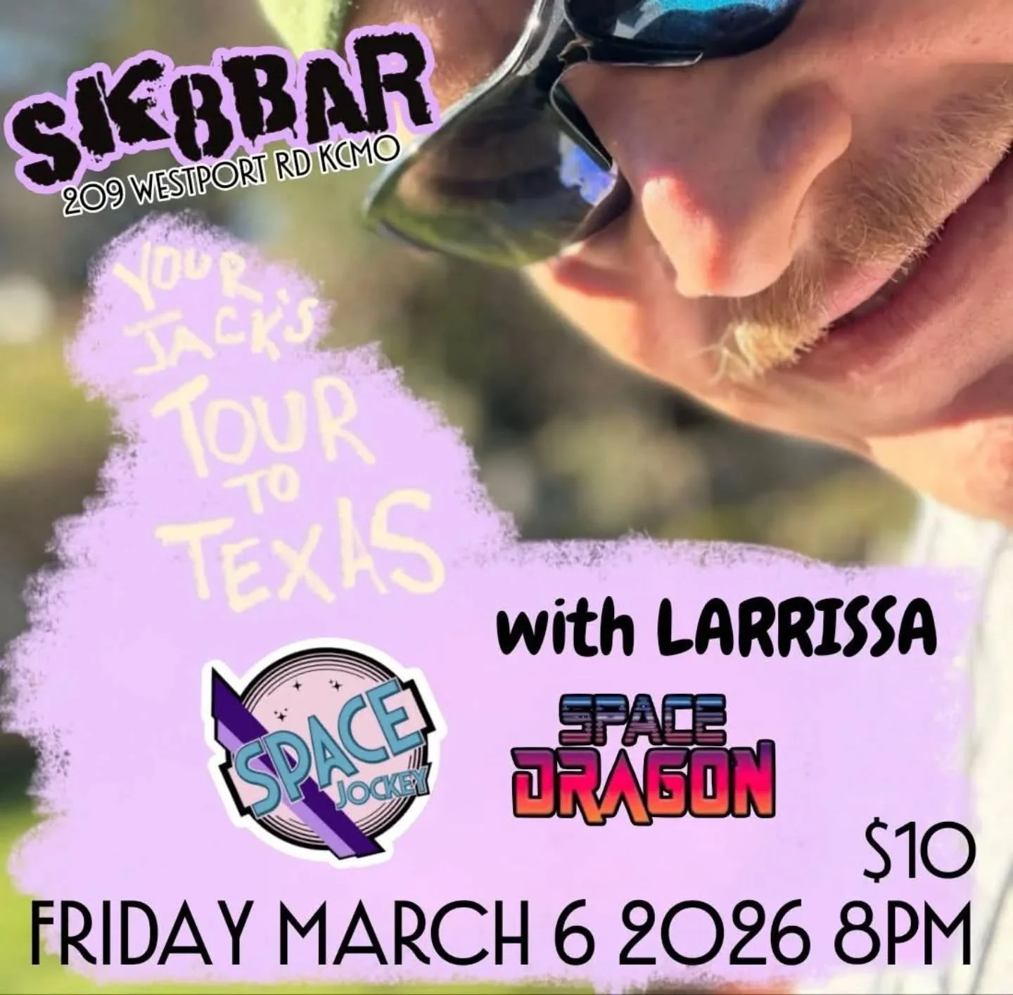 Tomorrow night we have Your Jack and Larrissa coming into town!  Locals Space Dragon and Space Jockey are on the bill.  4 great bands starting at 8pm.