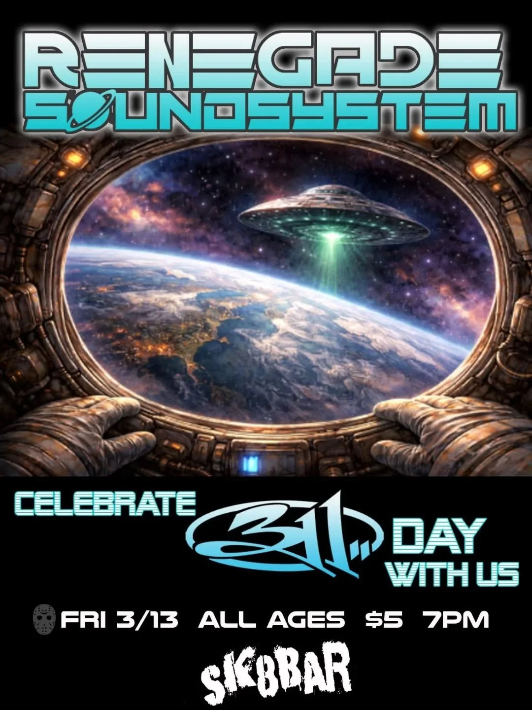 If you're a 311 fan come out tomorrow night!  Only 5 doll hairs.