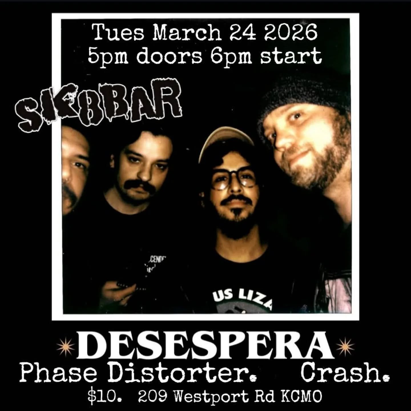 Tonight is the night!  Early 6pm hardcore show!  6pm start.  5pm doors!  Check out these great bands.