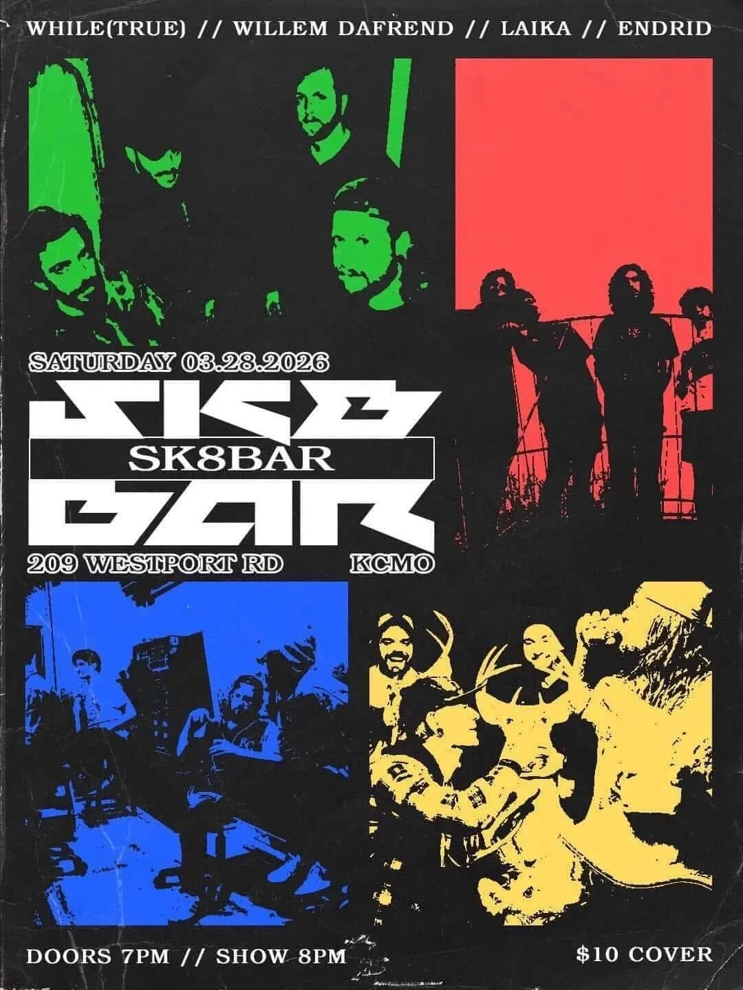 Great show tomorrow night with some talented musicians!! 4 bands! Music starts at 8pm.