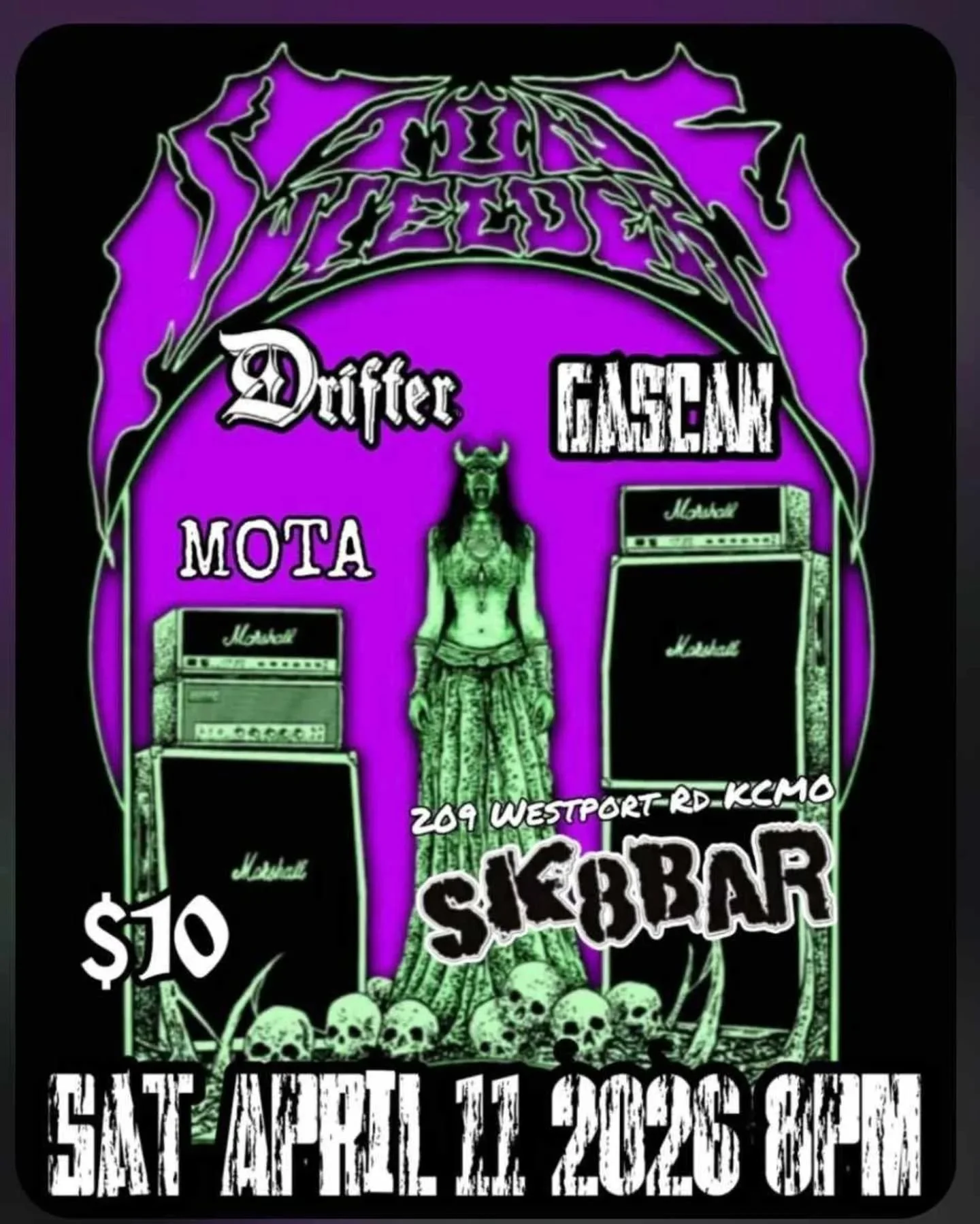 Can't wait for this sweet Saturday Doom show!  4 great bands!  8pm start.