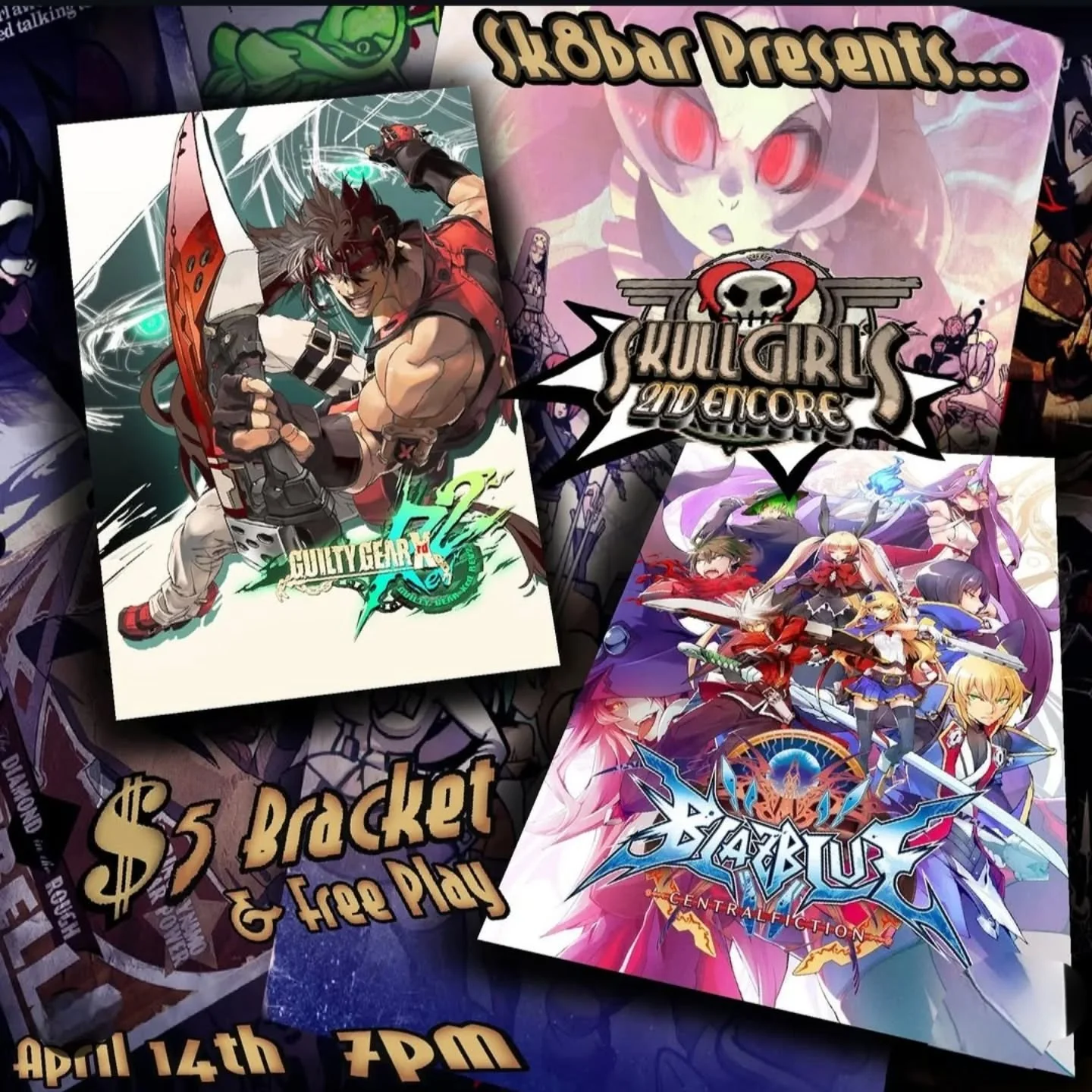 It's gamer tournament night again!  Get Rekt comes back for their 2nd gamer night.  6pm start again.  Come on out to Sk8bar and sign up tonight.