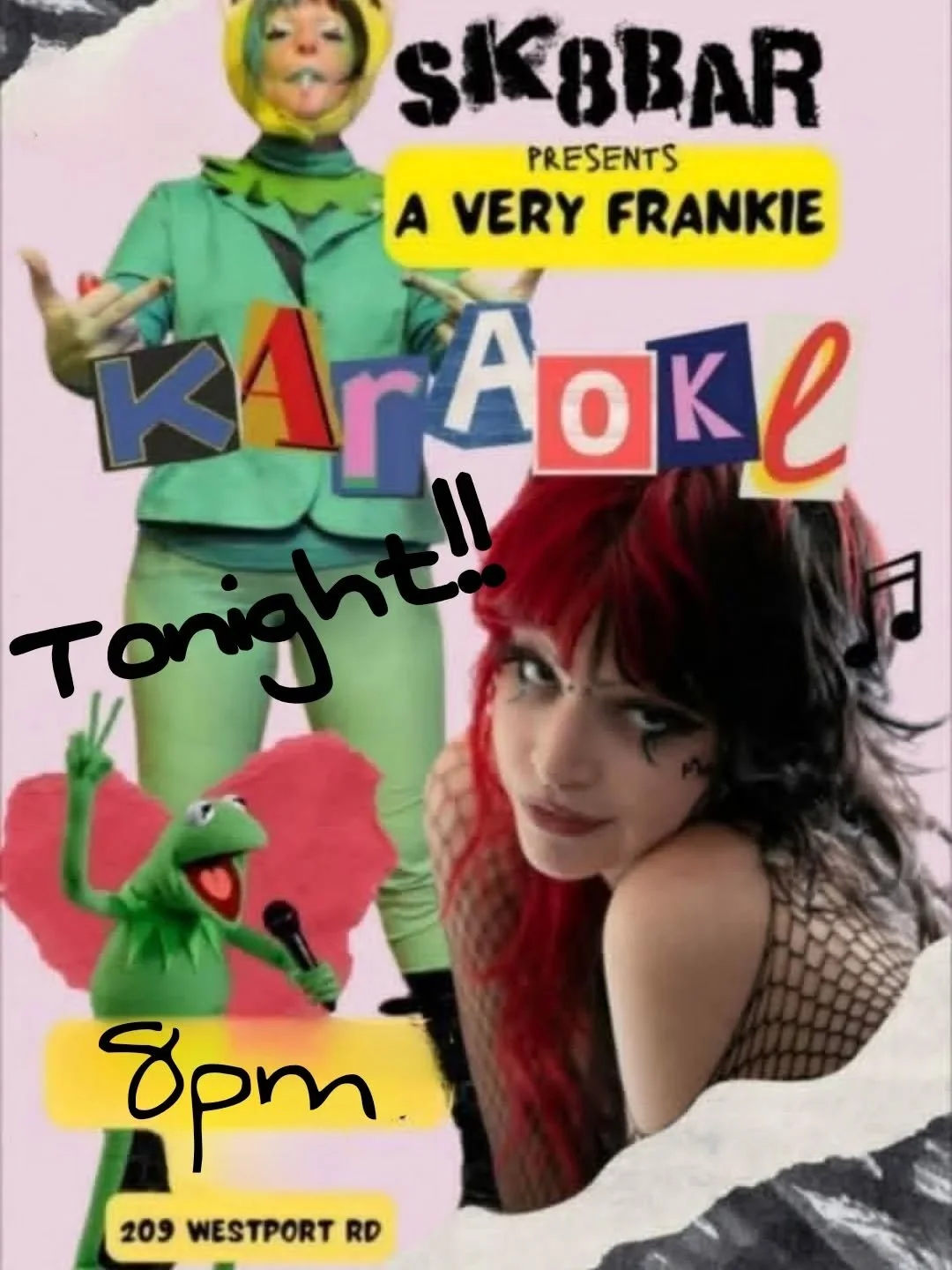Karaoke starts at 8pm tonight!  Come out every Thursday for A Very Frankie Karaoke.