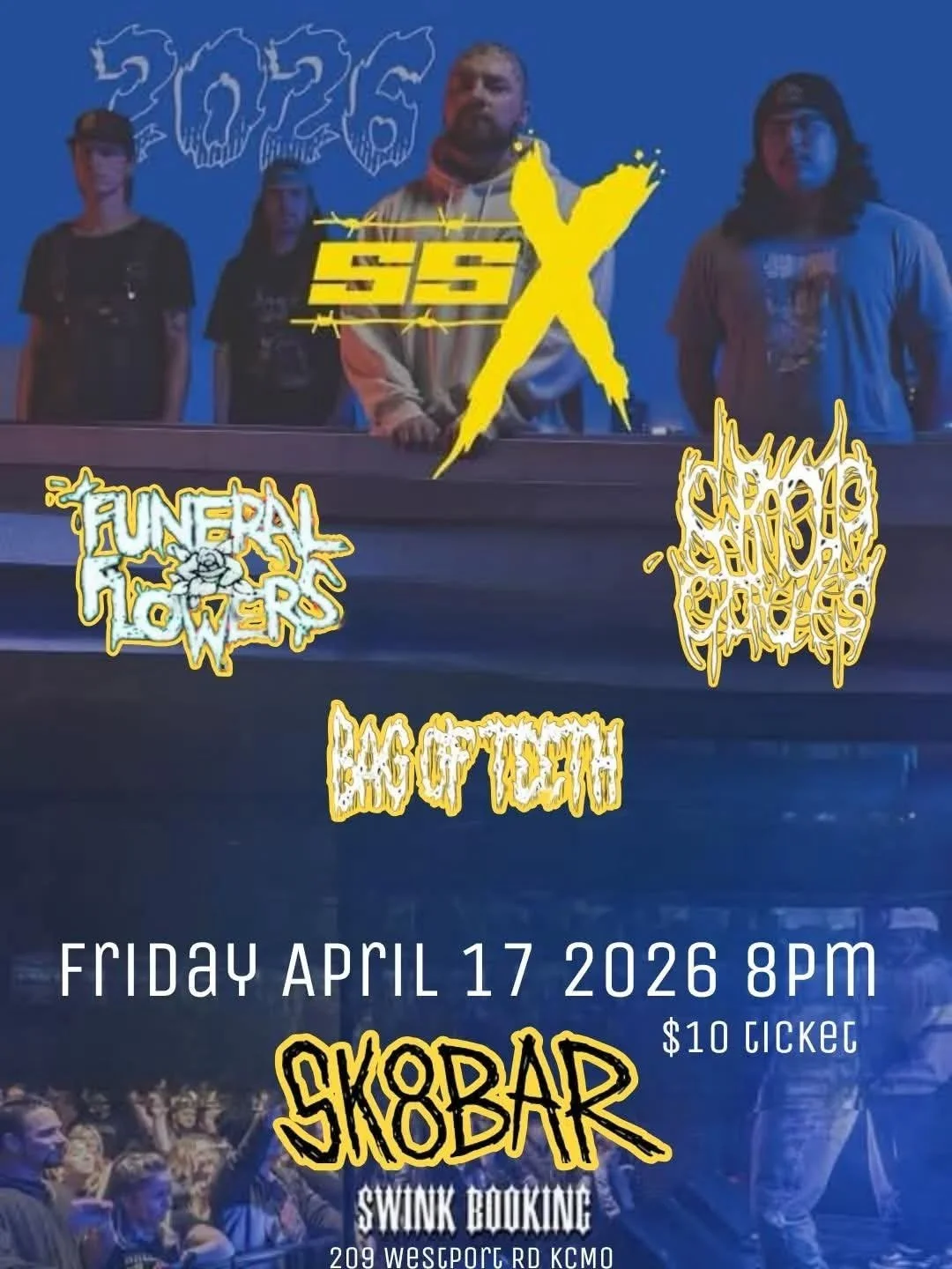 Looking forward to this metalcore/hardcore show tonight!! It kicks off at 8pm.  Come out for a crazy night of music.  See you soon.