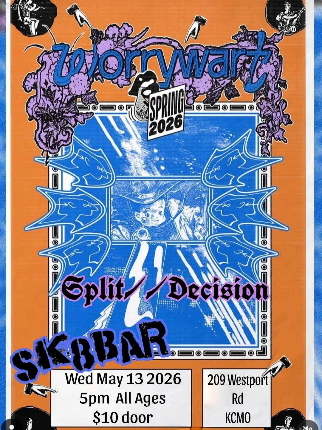 Worrywort is coming all the way from Canada for a US tour!  They will be rolling into Sk8bar for an all ages 5pm show joining locals Split//Decision!  Get here early as we open at 4pm.