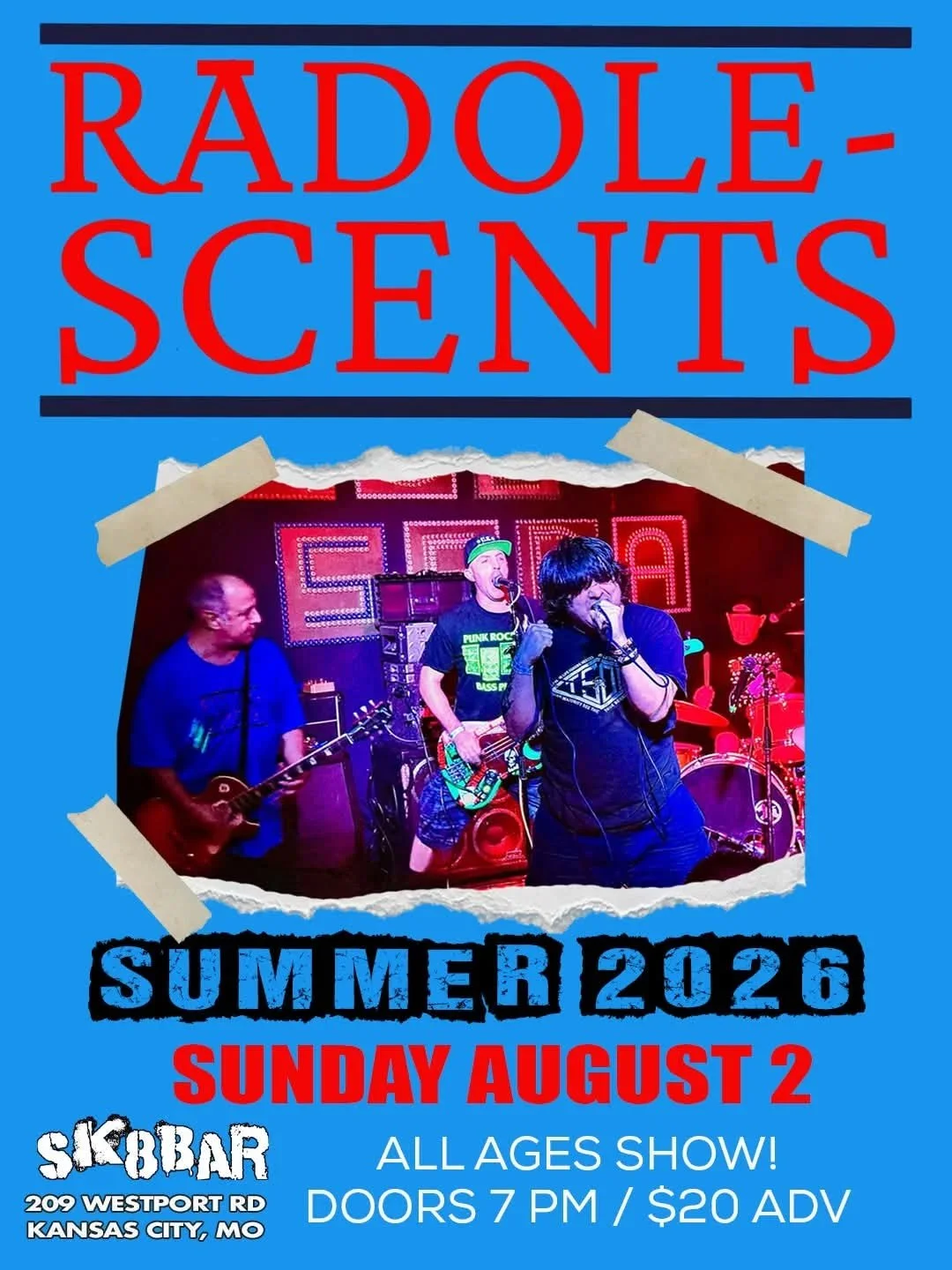 We are super excited to announce the Radolescents are coming to Sk8bar!!! August 2nd! Black Heart Booking &amp; Metro Concerts Live present...

Radolescents - Original members of legendary OC punk band the Adolescents play the iconic Blue Album &mdas