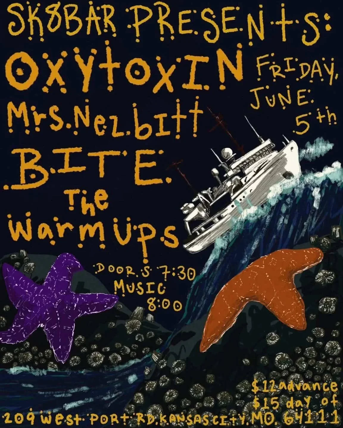 What a great friggin show tonight at Sk8bar!  Mrs. Nezbitt is coming in on tour!  Locals Oxytoxin, Bite!, and The Warmups are on the bill!  Super talented lineup.  8pm