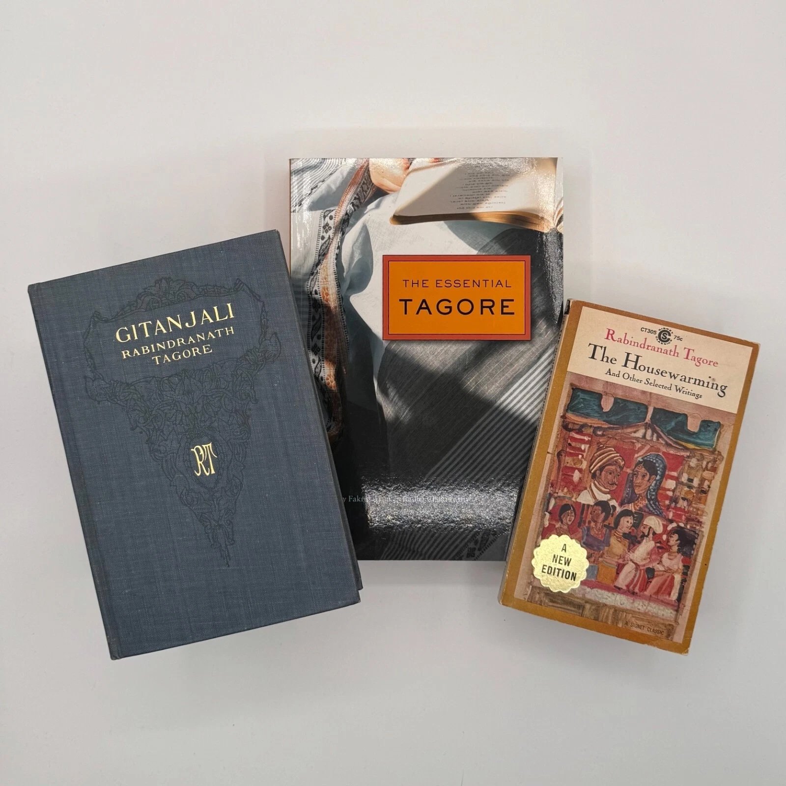 Rabindranath Tagore – Trio of Works Including The Essential Tagore, The Housewarming, and Gitanjali