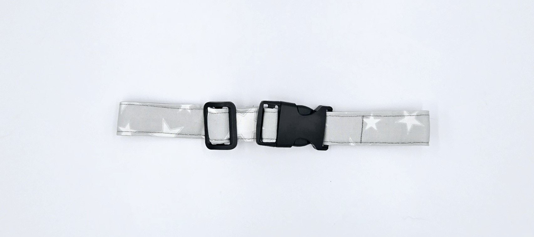 Gray with white stars collar