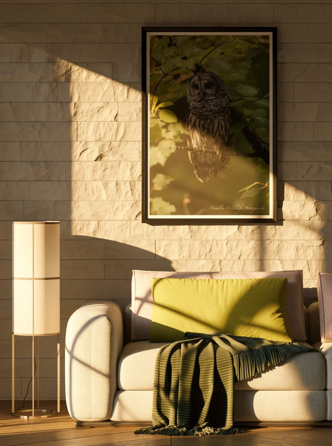 Living room with a sofa and lamp-Golden Hour.jpg