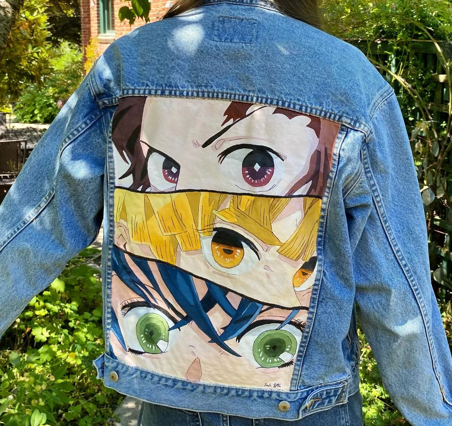 Painted this Demon Slayer jacket back during Covid.