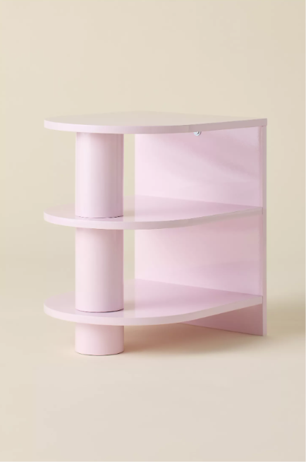 LACQUERED 3-TIER STORAGE SIDE TABLE