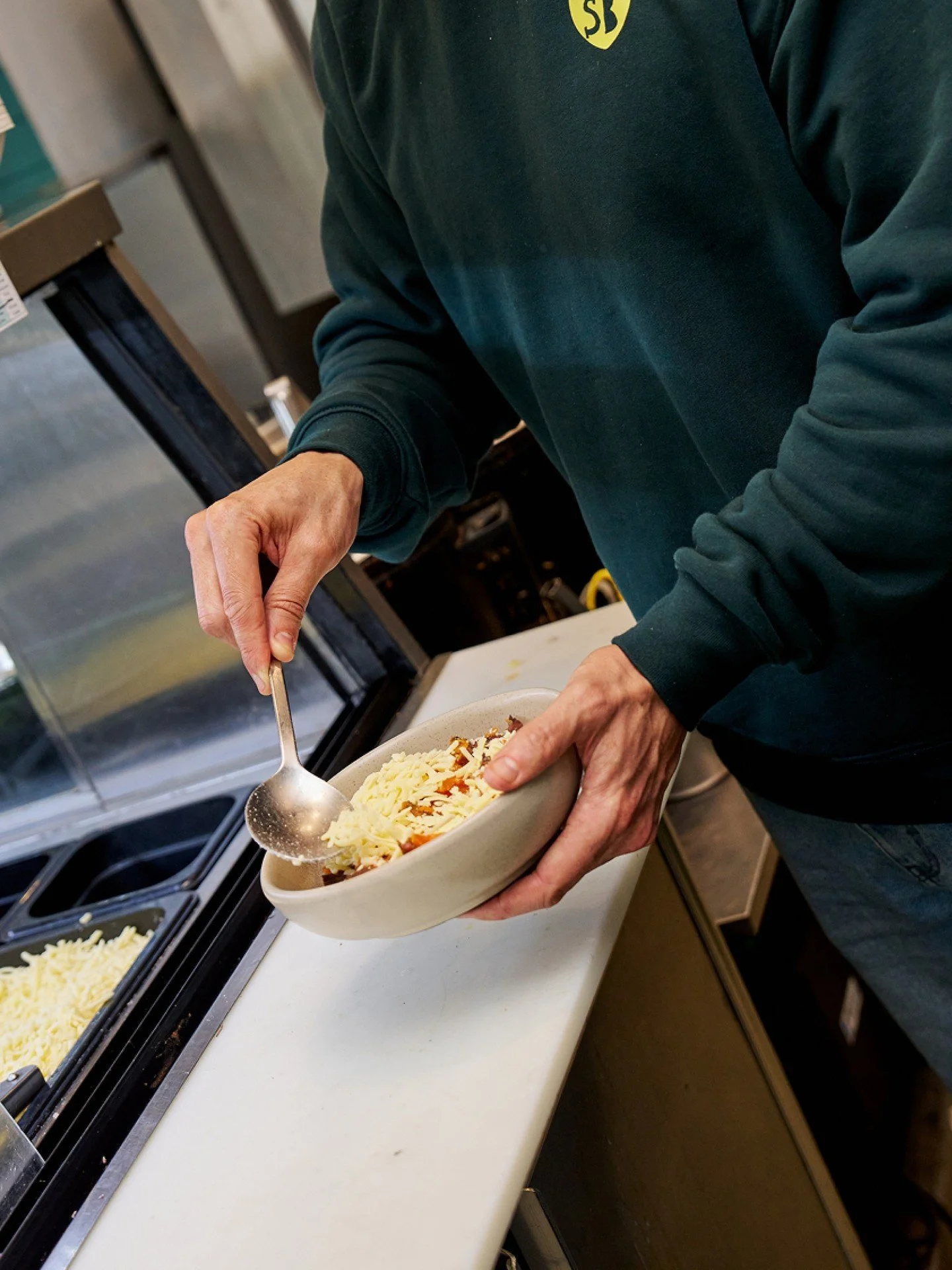 Step 1: Start off with your base of choice. This time we're doing sweet potato 🍠