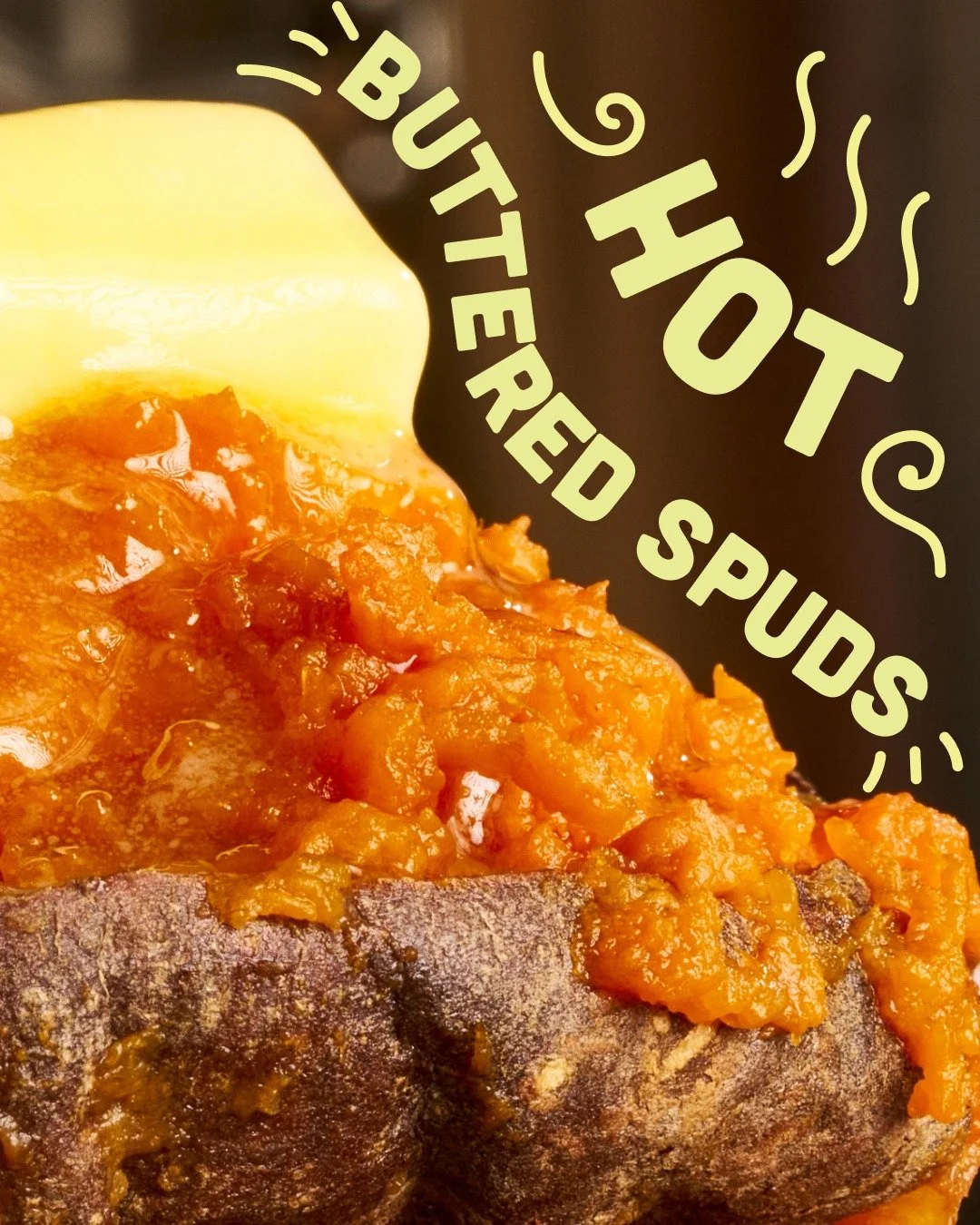 Butter and hot spuds: a perfect combo.

#SpudBAR #glutenfree #LoadedSpud