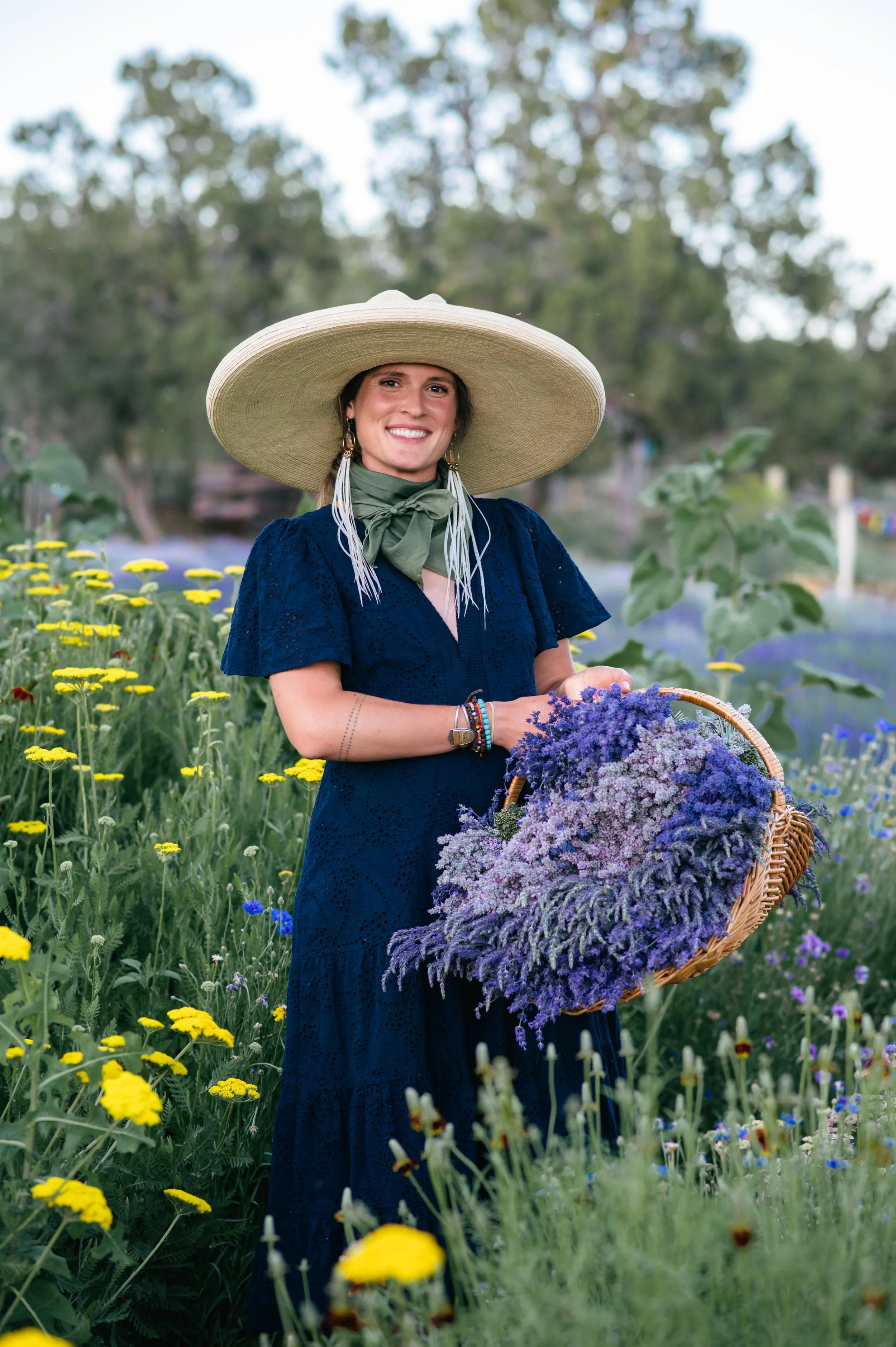 Katie in the culinary lavender field