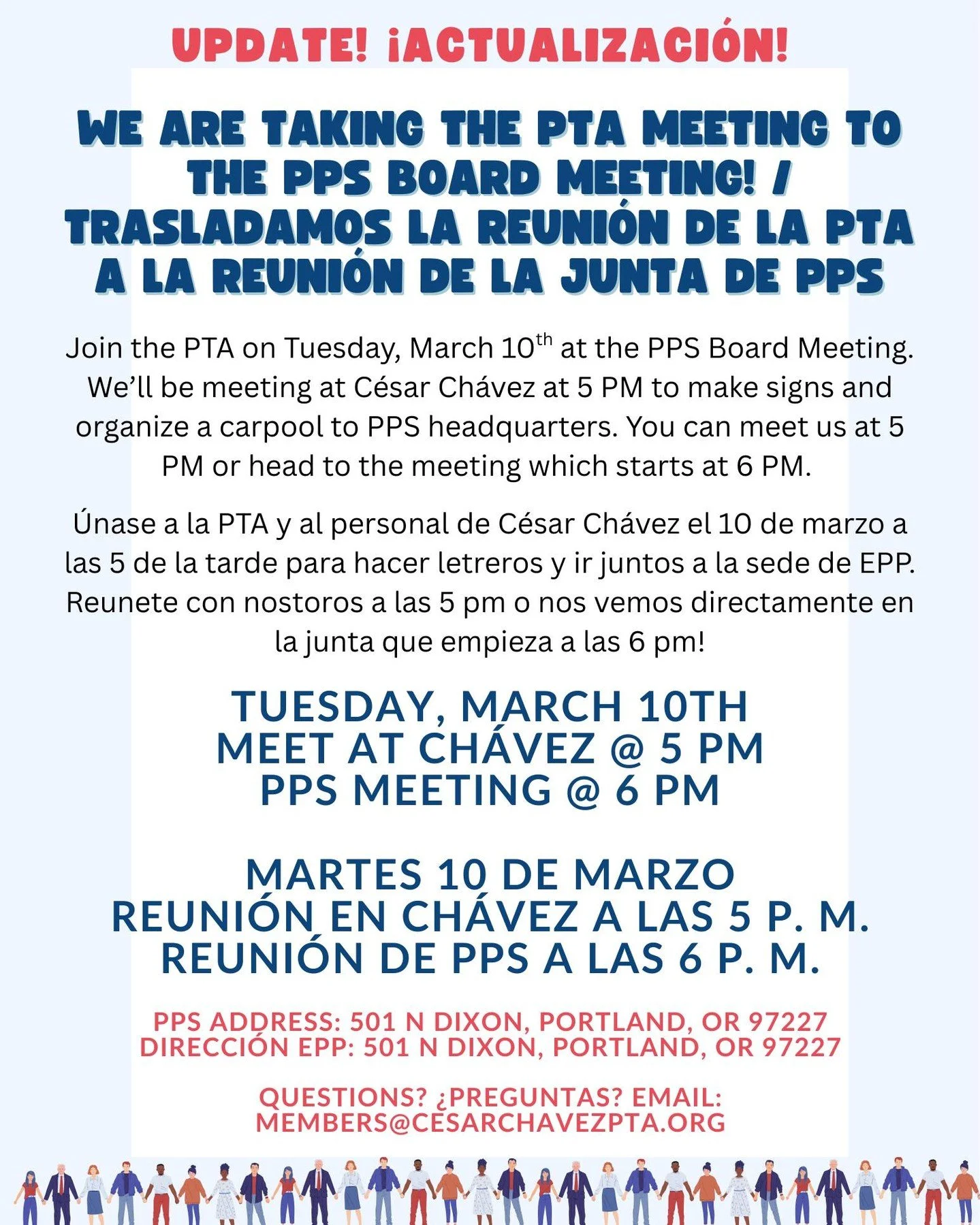 Join us at the PPS School Board Meeting on Tuesday, 3/10

PPS has just posted the agenda (https://www.pps.net/board/board-of-education/publicnotices) for the March 10, Regular Board Meeting, including seismic expenditures and the initiating of the Sc