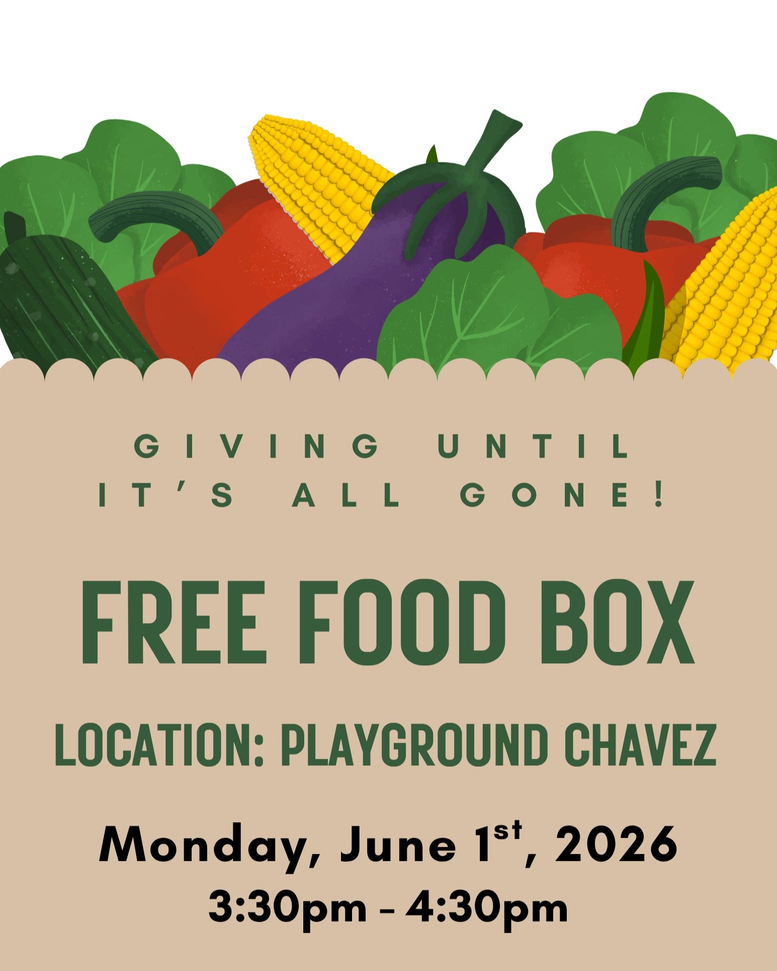 The last food distribution event will be on Monday, June 1st starting at 3:30 p.m. 

El &uacute;ltimo evento de distribuci&oacute;n de alimentos ser&aacute; el lunes 1 de junio, a partir de las 3:30 p. m.

#food #community #summerstockup