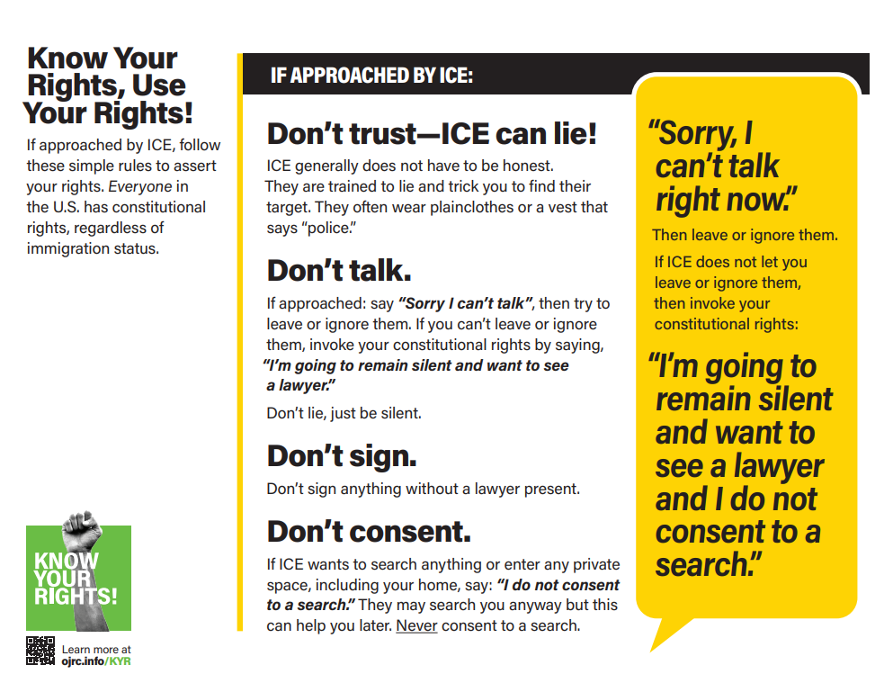 Know Your Rights — Cesar Chavez PTA