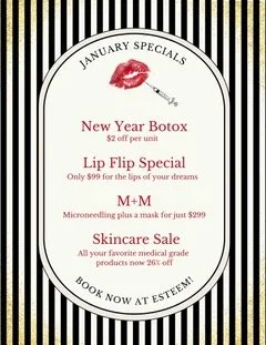 New Year Botox Specials - Esteem Med Spa Botox and Hair regrowth Lehigh Valley PA