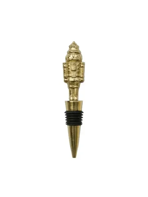 Mary Square Gold Nutcracker Bottle Stopper