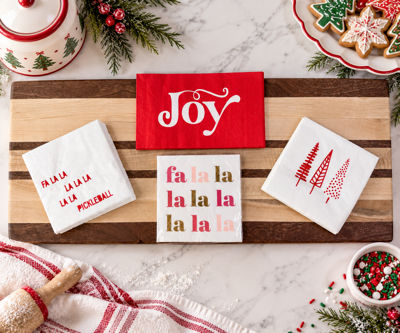 Festive Holiday Cocktail Napkins