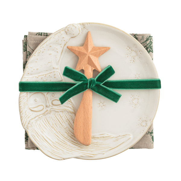 Mud Pie Santa Plate Set