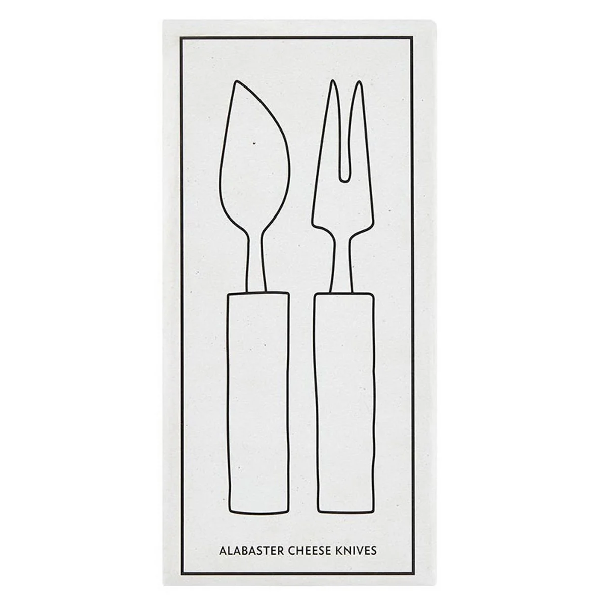 Alabaster Handle Hammered Cheese Knive 2 piece set
