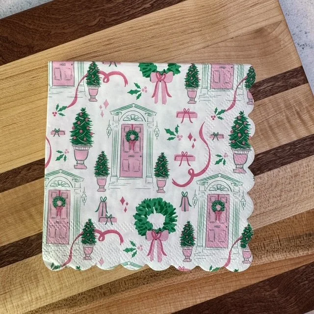 pink xmas house napkin.jpeg