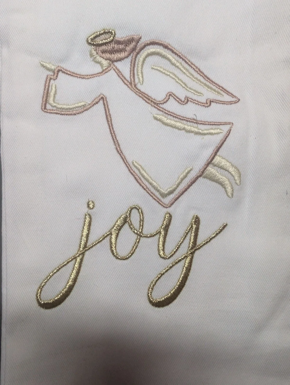 Mary Square Embroidered Angel Tea Towel