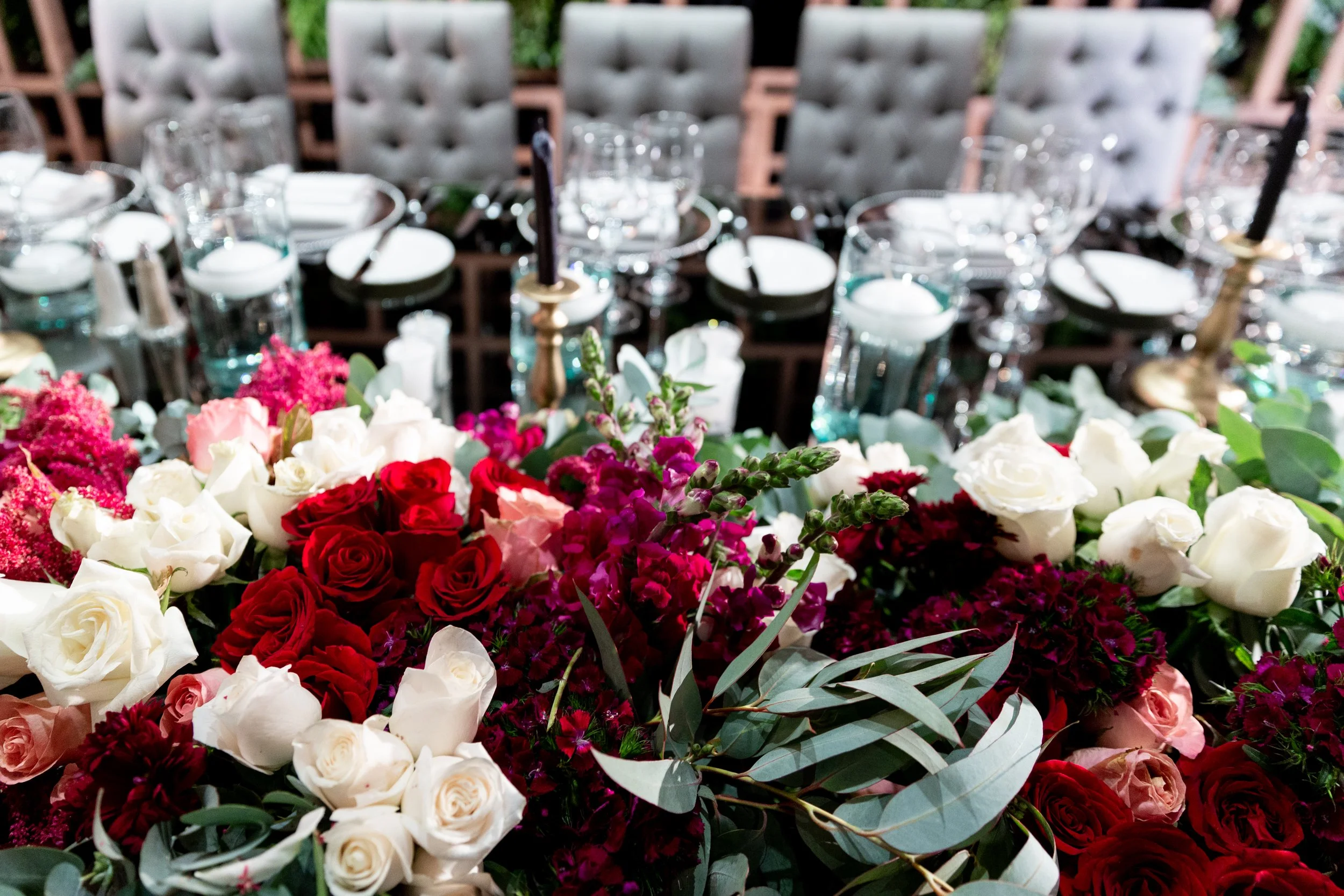 Floral décor at wedding