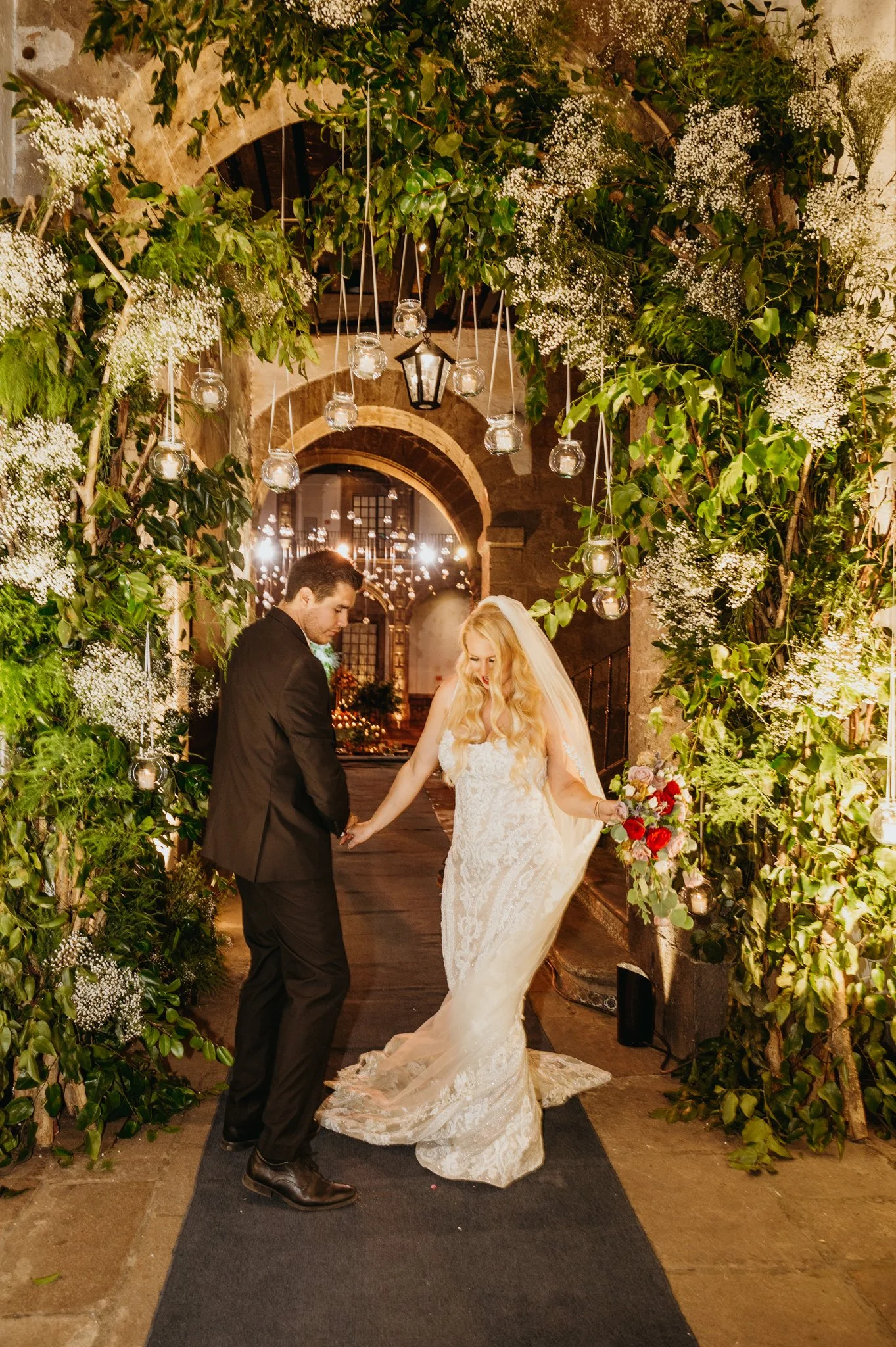 newlyweds entrance at wedding