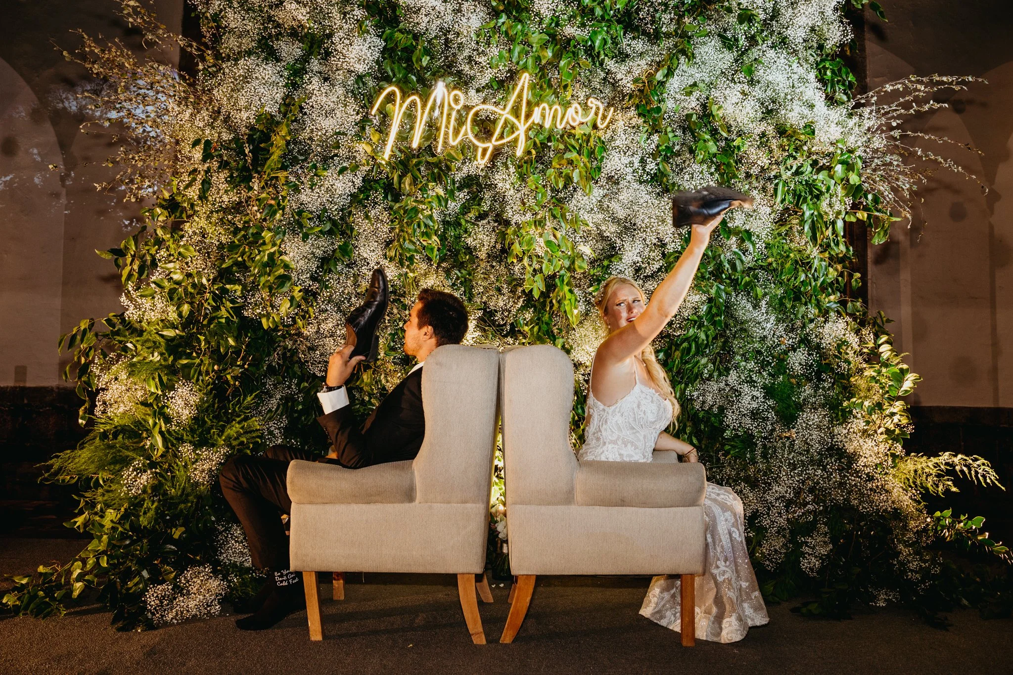 shoe game at wedding