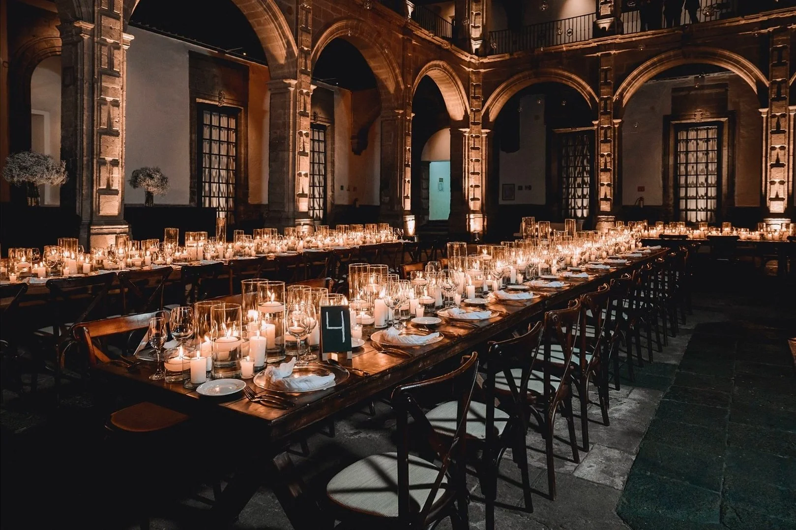 Candle centerpieces, weddings in Mexico