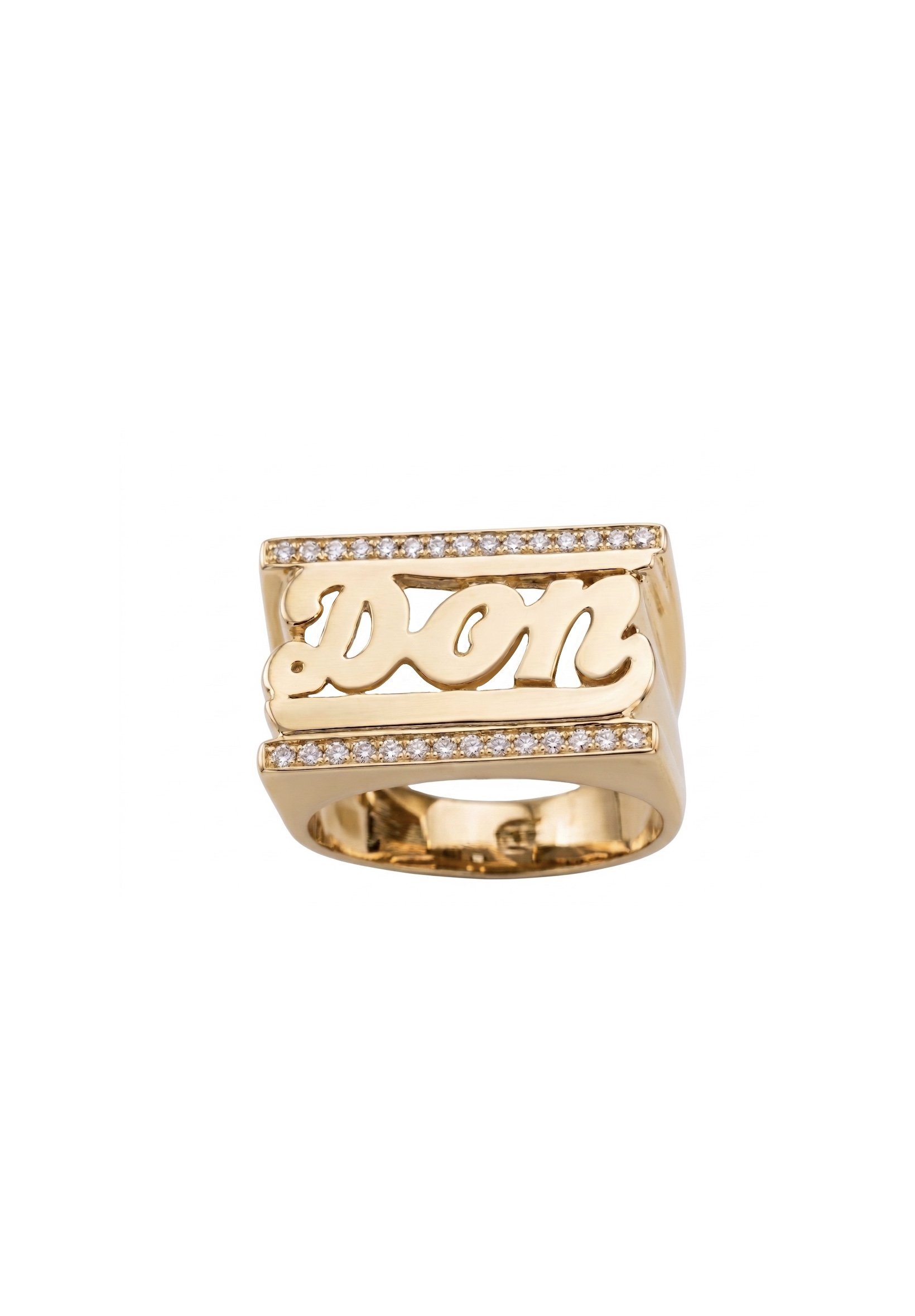 Diamond Bar Name Ring