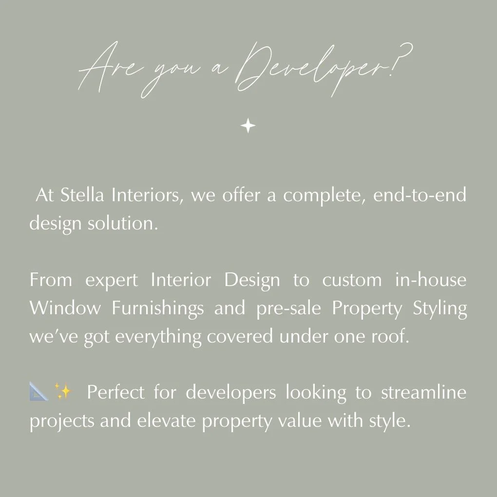 Contact us for a free quote. #InteriorDesign #PropertyStyling #CustomFurnishings #DeveloperFriendly #stellainteriorsandpropertystyling