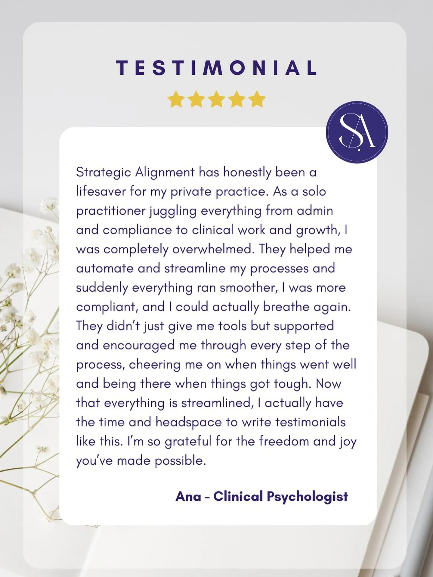 We&rsquo;re so touched by Ana&rsquo;s words. Seeing practitioners reclaim their time, peace, and joy is exactly why we do what we do. 💛

If you&rsquo;ve been feeling stretched thin trying to juggle clients, admin, and compliance on your own, you don