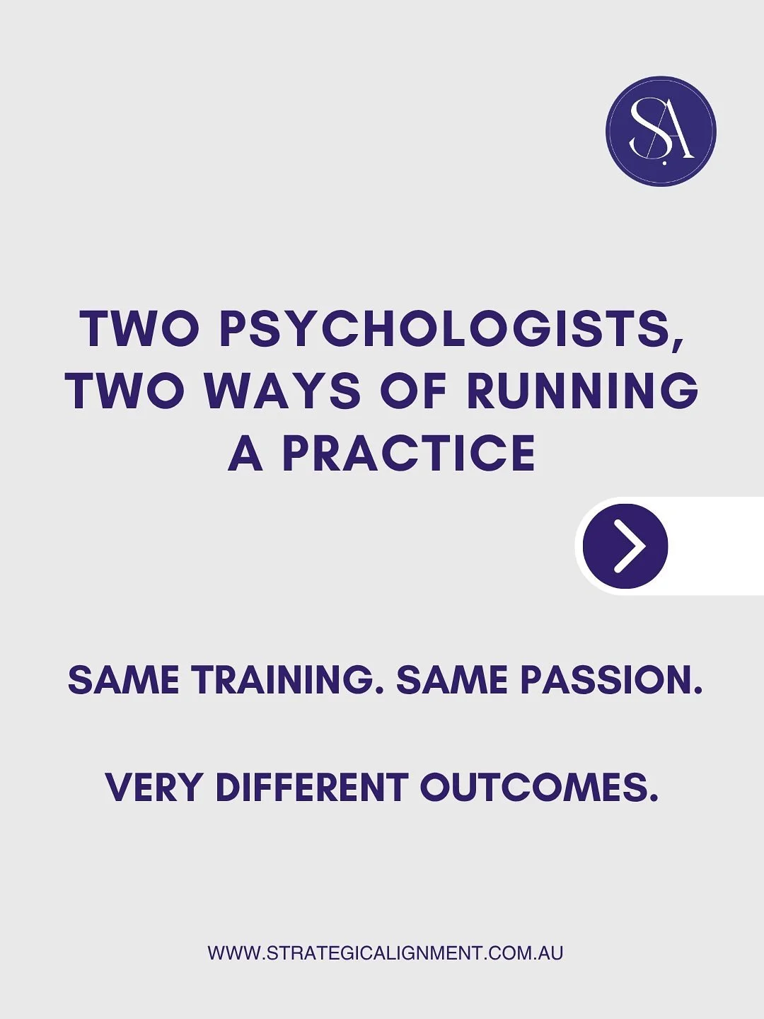 Two psychologists. 

Two ways of running a practice.

Same passion. Very different outcomes.

Both practitioners care deeply about their clients. 
Both are brilliant at what they do.

But only one has systems that work for them, not against them.

He
